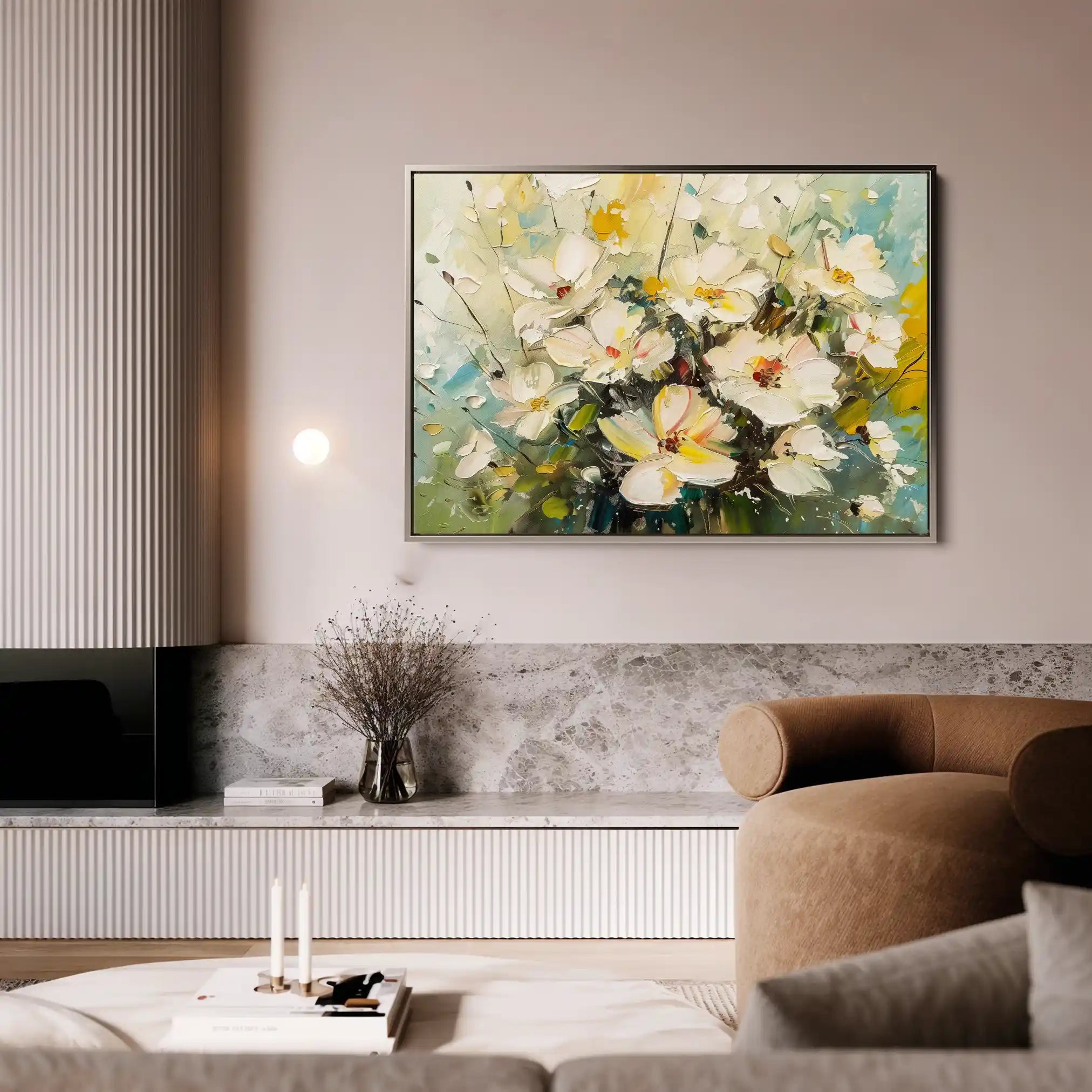 Floral Canvas Wall Art WAD868-F 90 x 60 cm / Stretched on hidden frame
