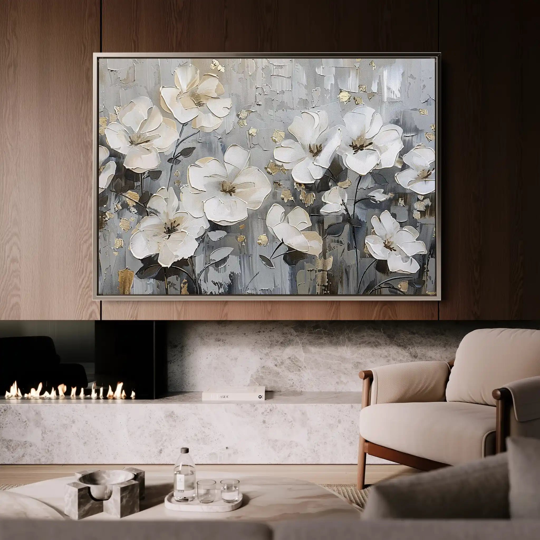 Floral Canvas Wall Art WAD869-F 90 x 60 cm / Stretched on hidden frame