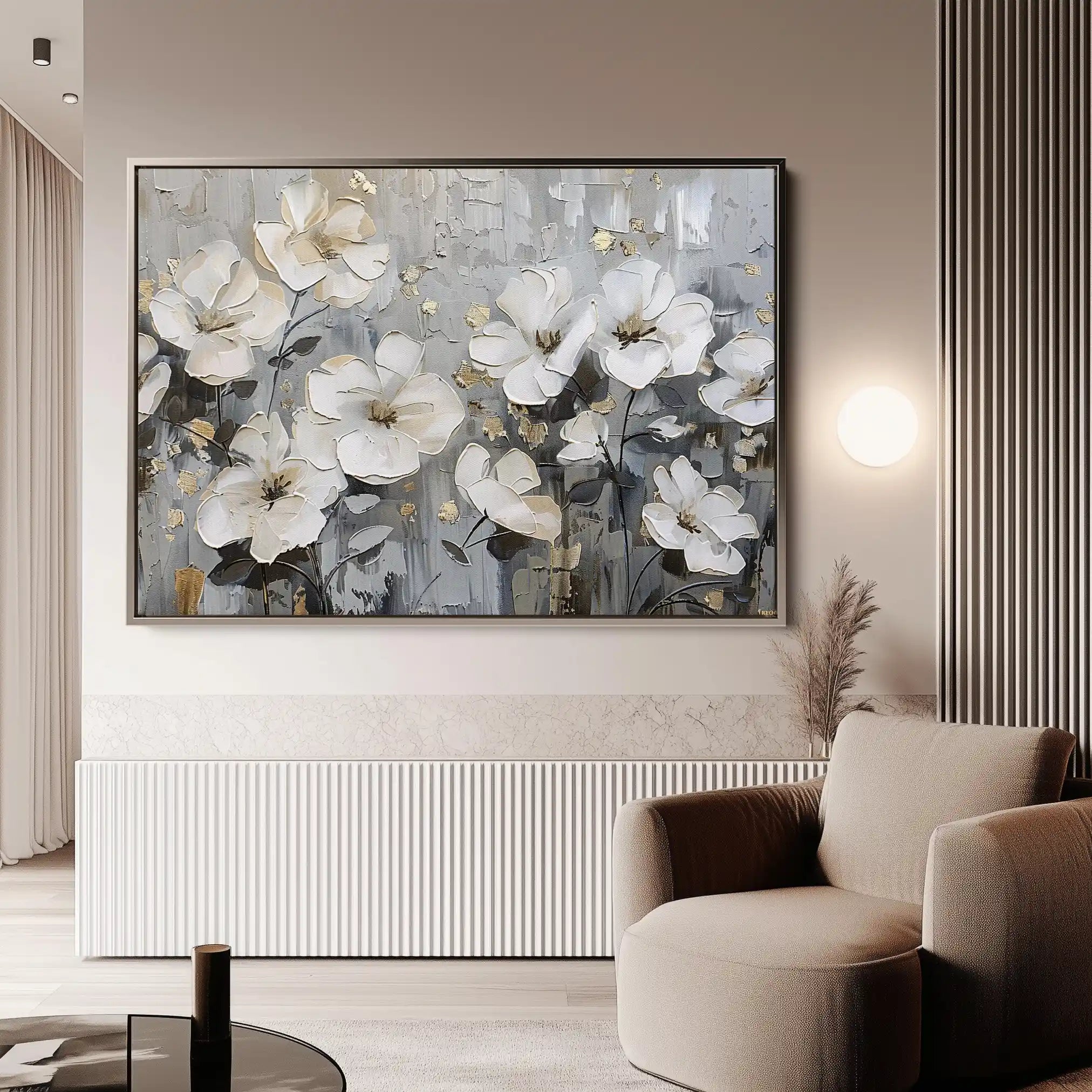 Floral Canvas Wall Art WAD869-F 90 x 60 cm / Stretched on hidden frame