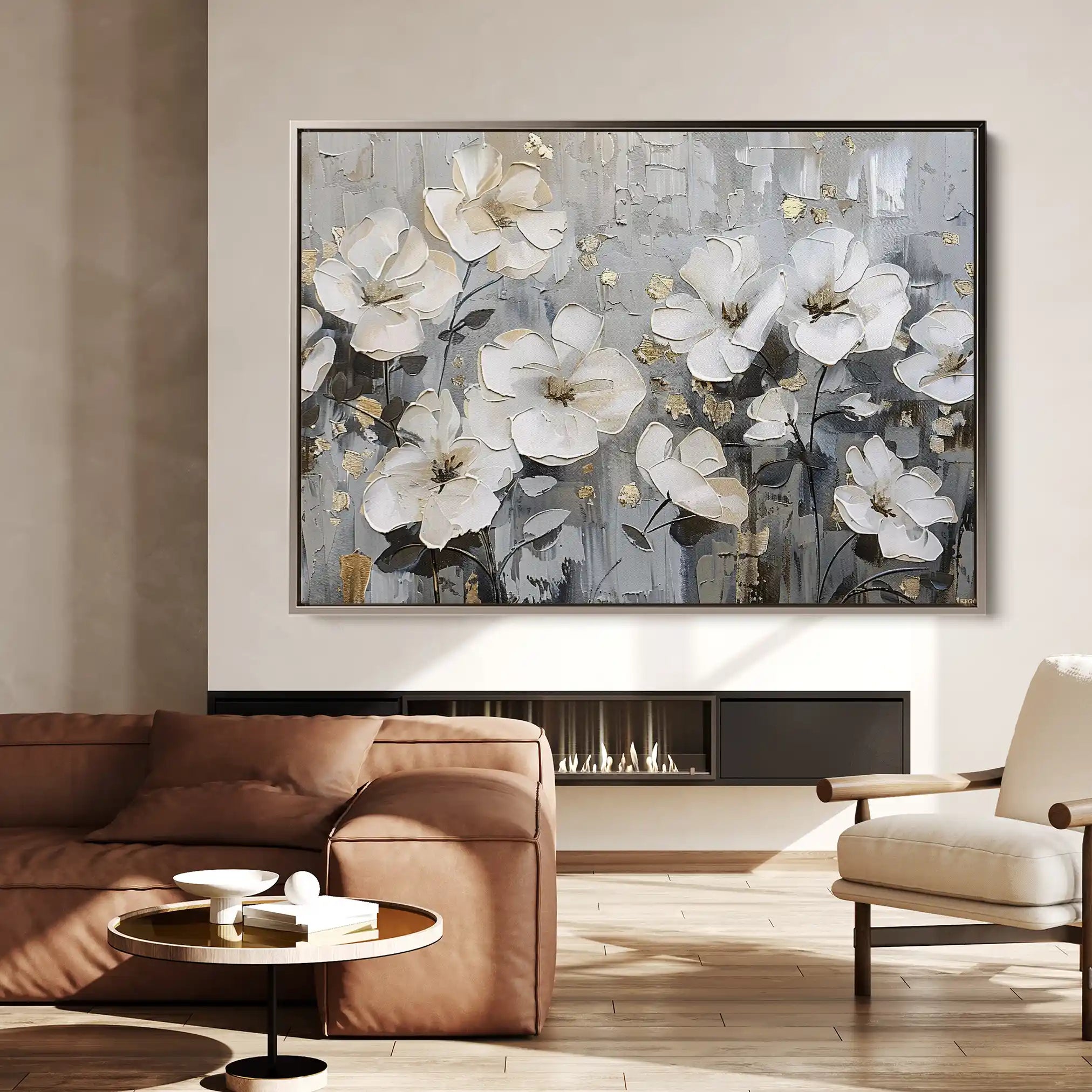 Floral Canvas Wall Art WAD869-F 90 x 60 cm / Stretched on hidden frame