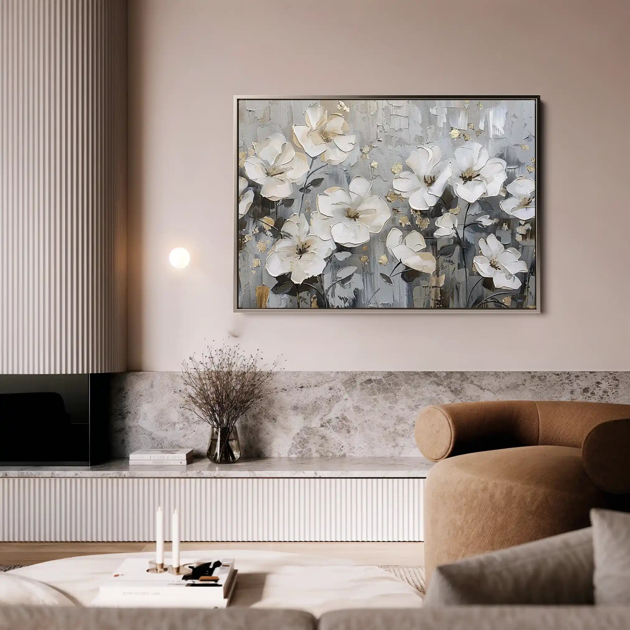 Floral Canvas Wall Art WAD869-F 90 x 60 cm / Stretched on hidden frame