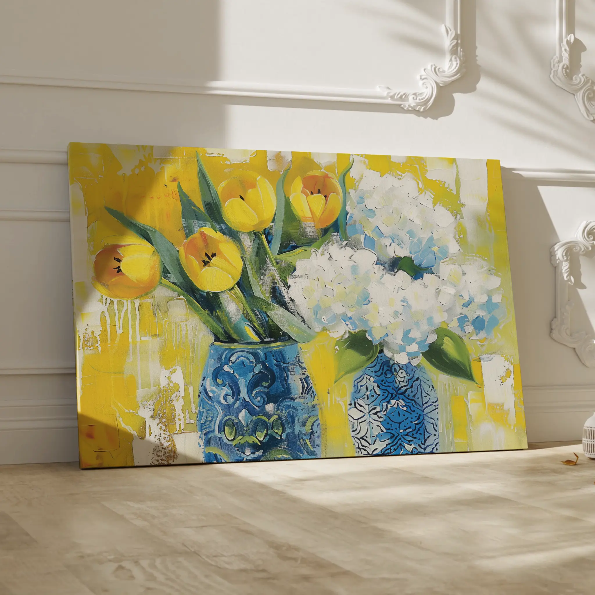 Floral Canvas Wall Art WAD870-F 90 x 60 cm / Stretched on hidden frame