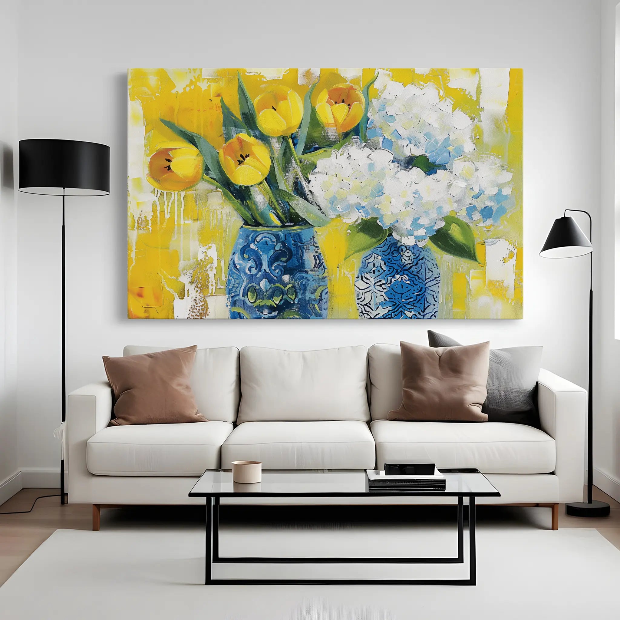 Floral Canvas Wall Art WAD870-F 90 x 60 cm / Stretched on hidden frame