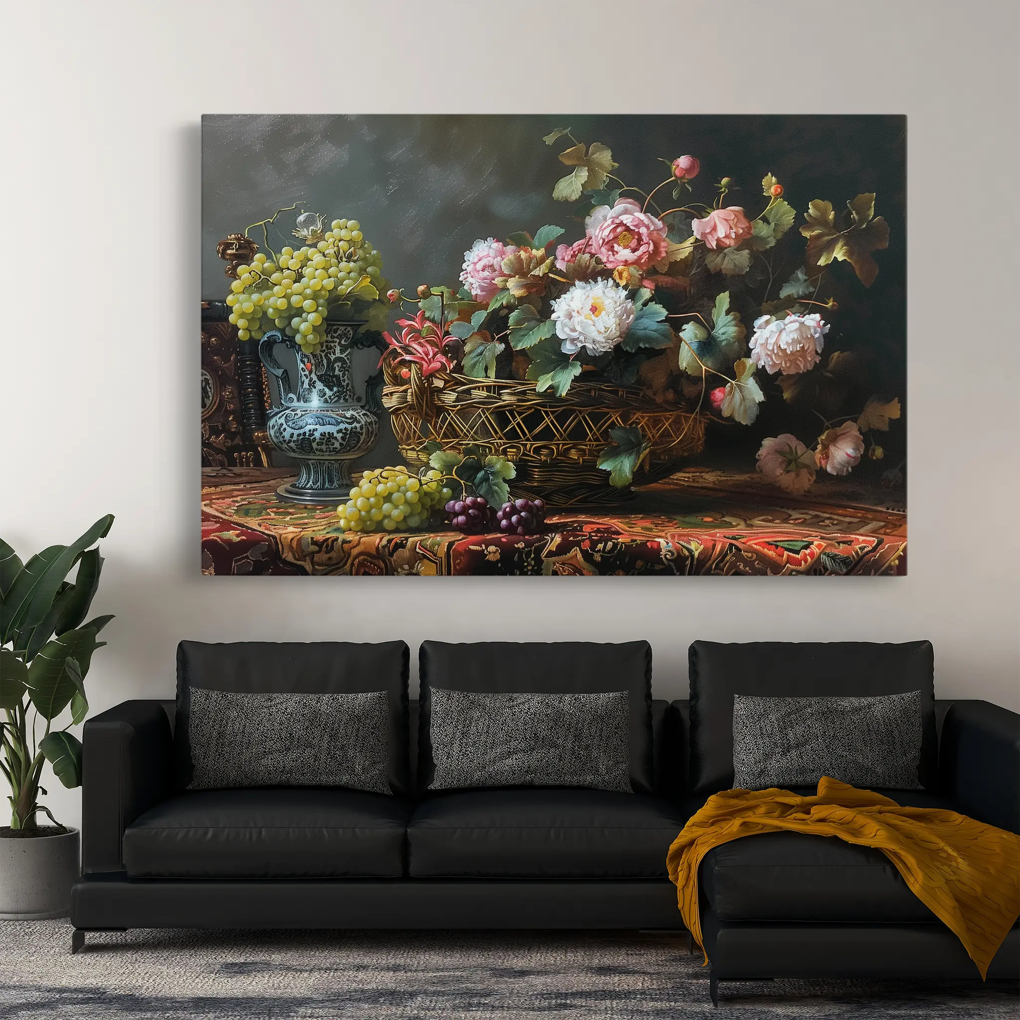 Floral Canvas Wall Art WAD871-F 90 x 60 cm / Stretched on hidden frame