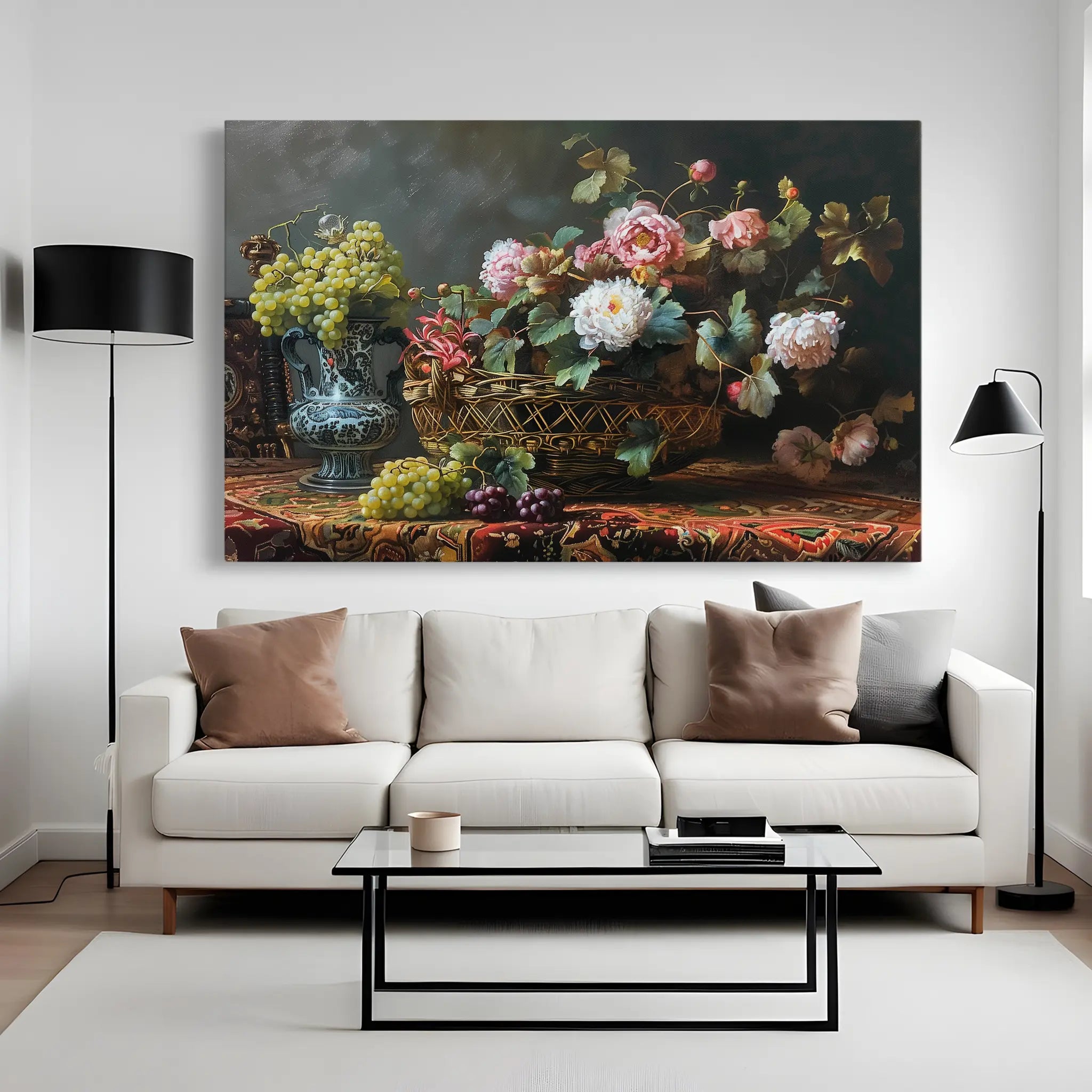 Floral Canvas Wall Art WAD871-F 90 x 60 cm / Stretched on hidden frame