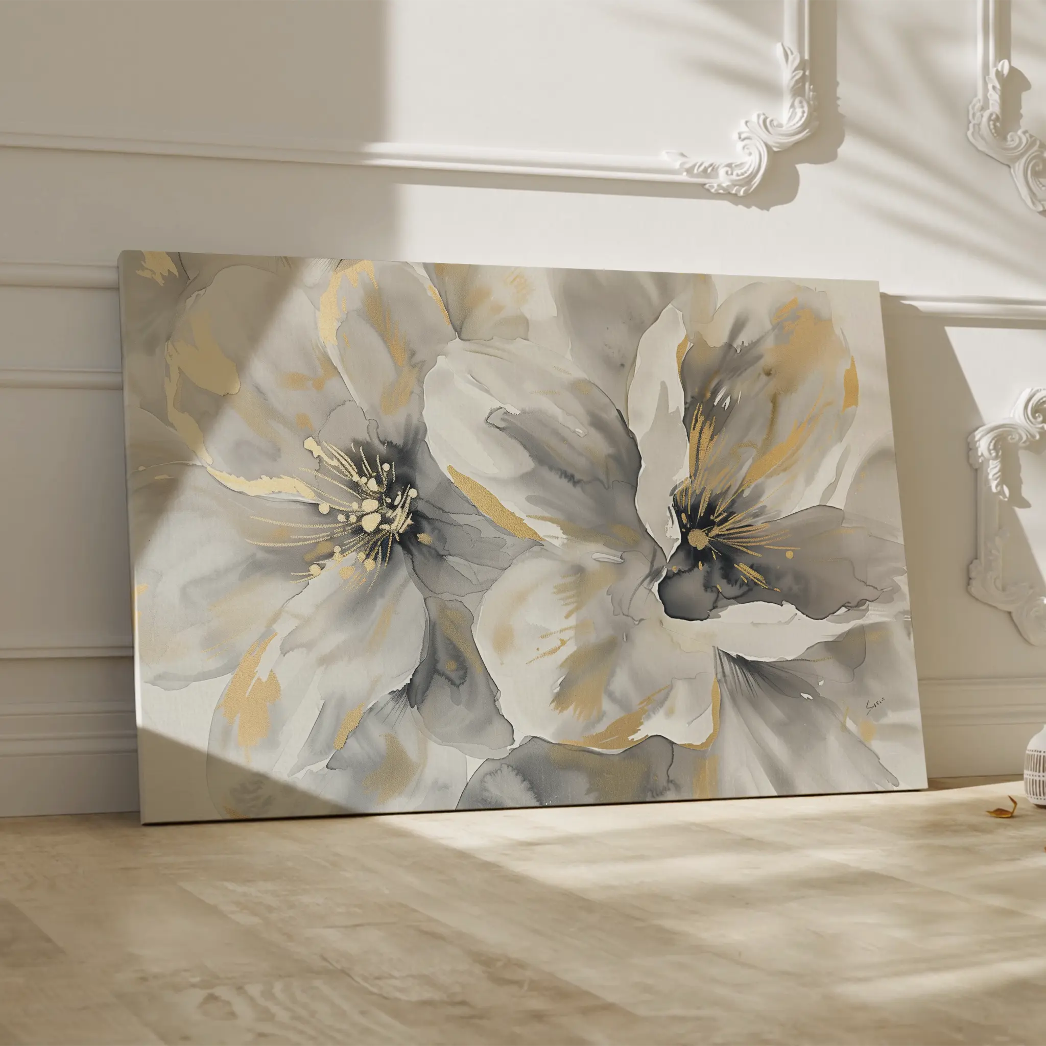 Floral Canvas Wall Art WAD872-F 90 x 60 cm / Stretched on hidden frame