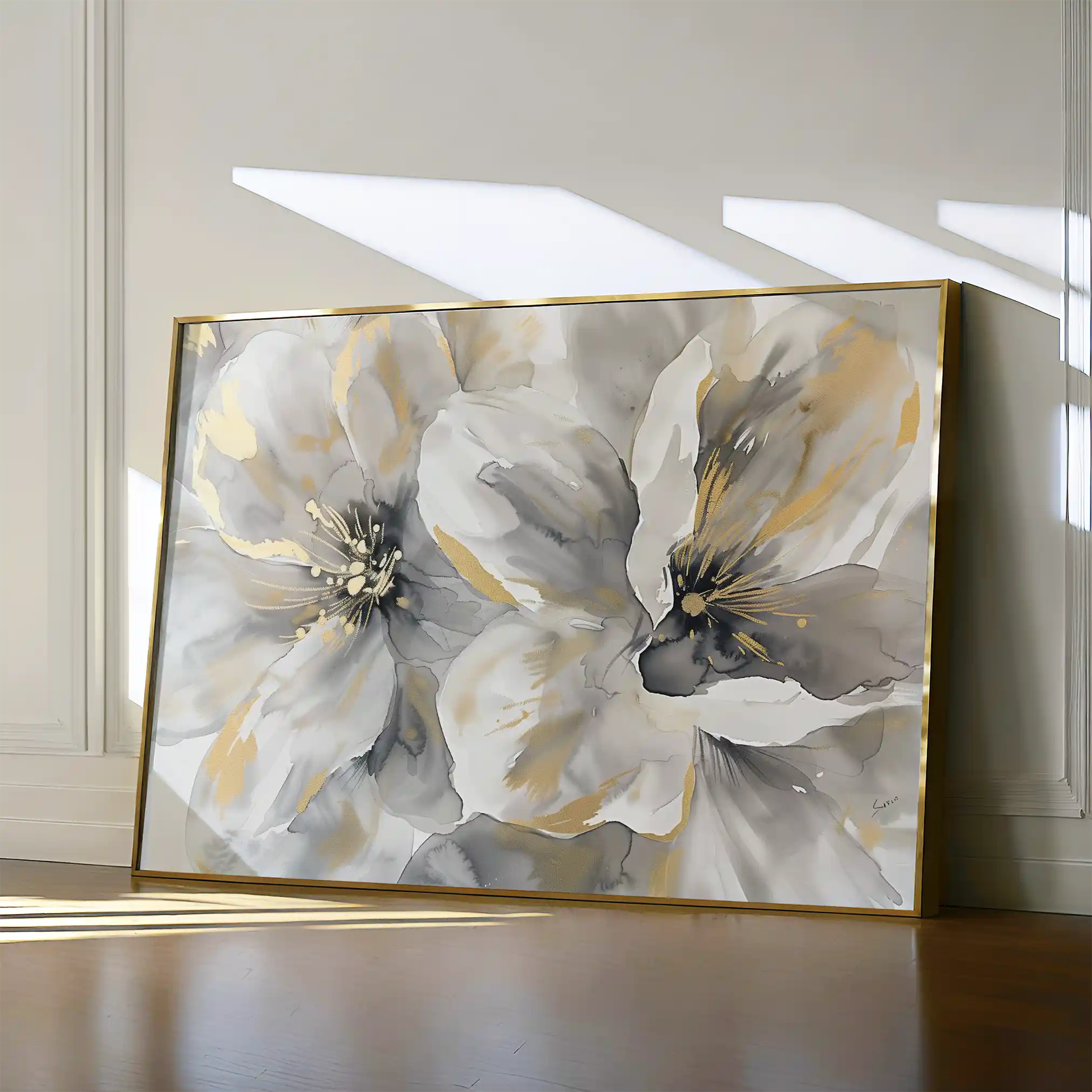 Floral Canvas Wall Art WAD872-F 90 x 60 cm / Stretched on hidden frame