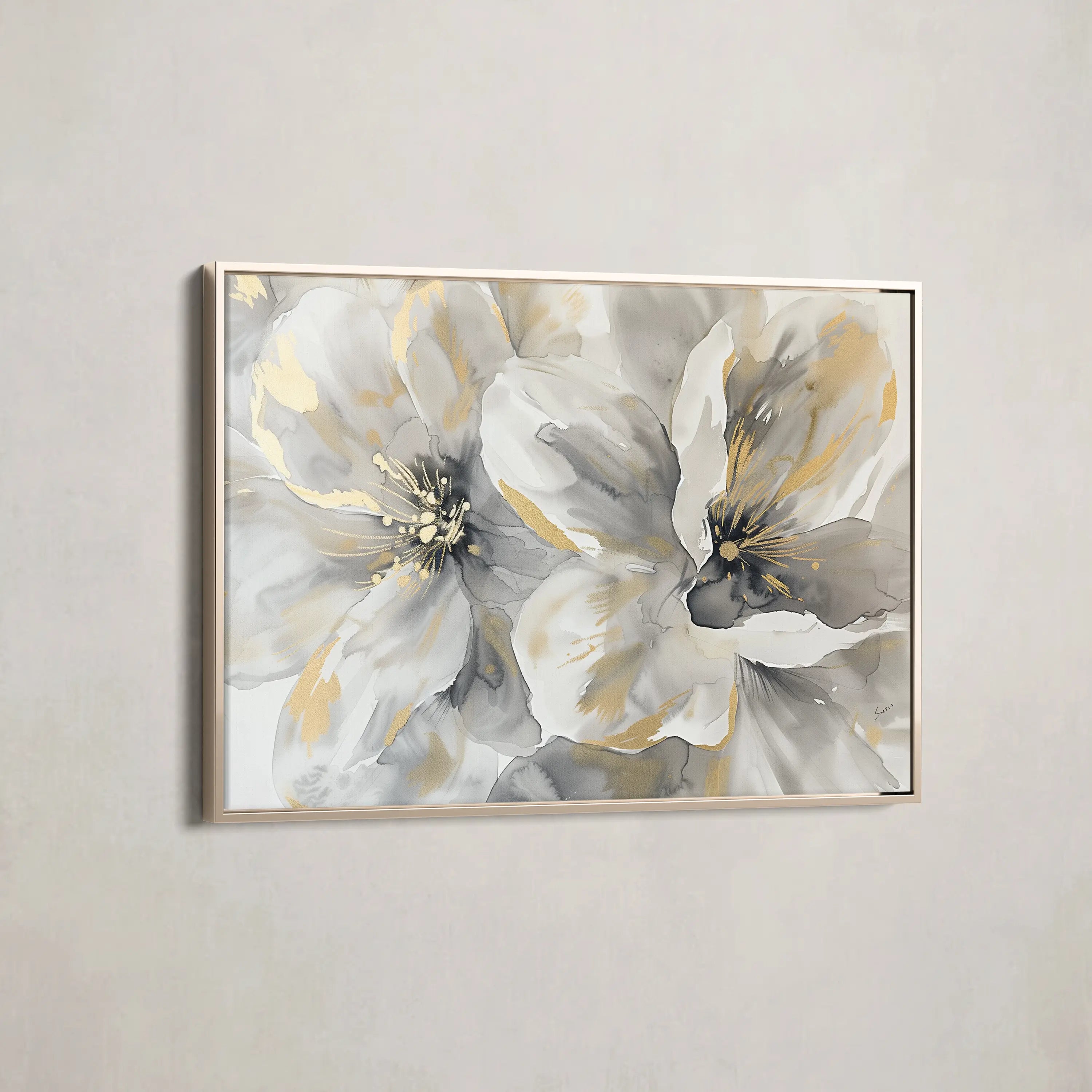 Floral Canvas Wall Art WAD872-F 90 x 60 cm / Stretched on hidden frame