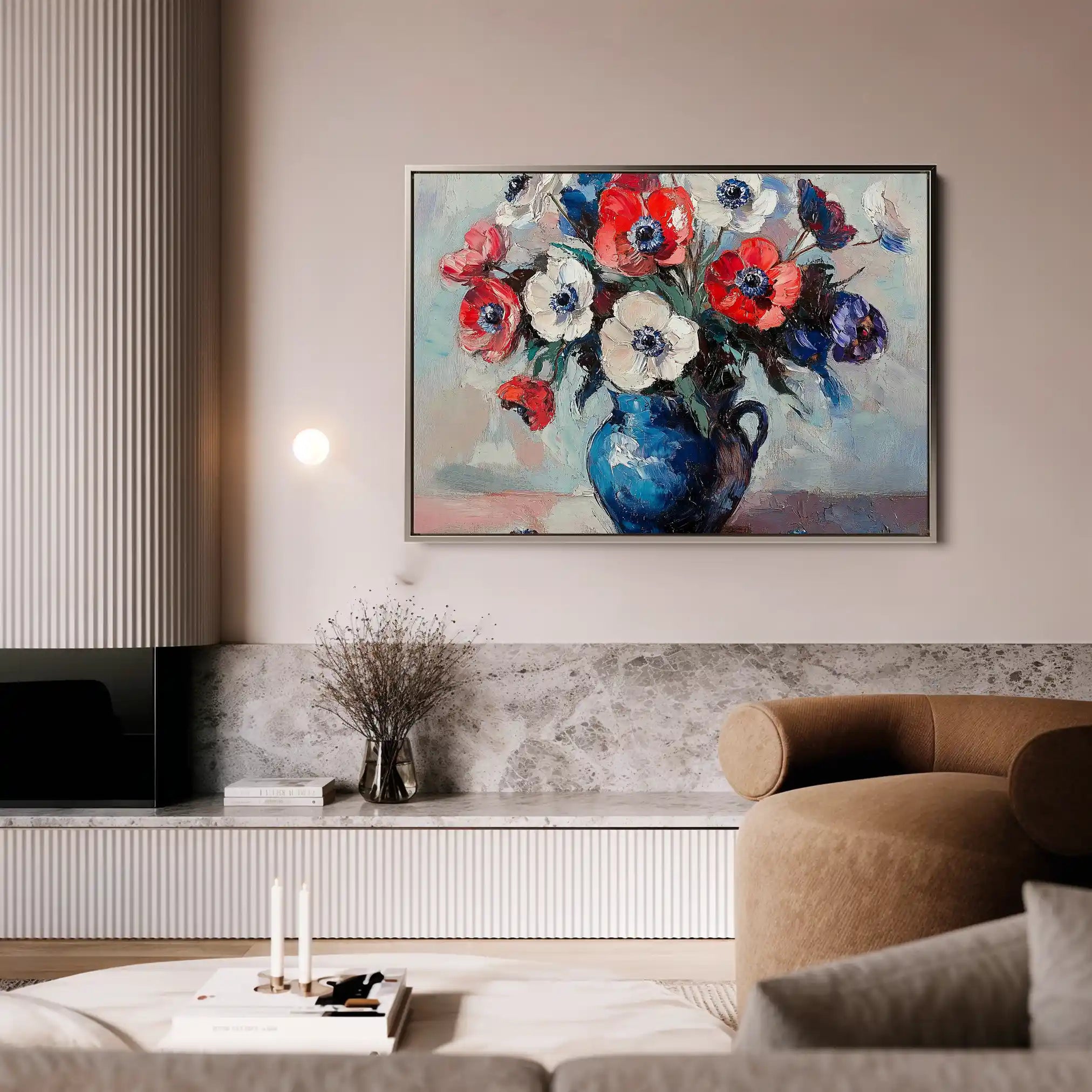 Floral Canvas Wall Art WAD874-F 90 x 60 cm / Stretched on hidden frame