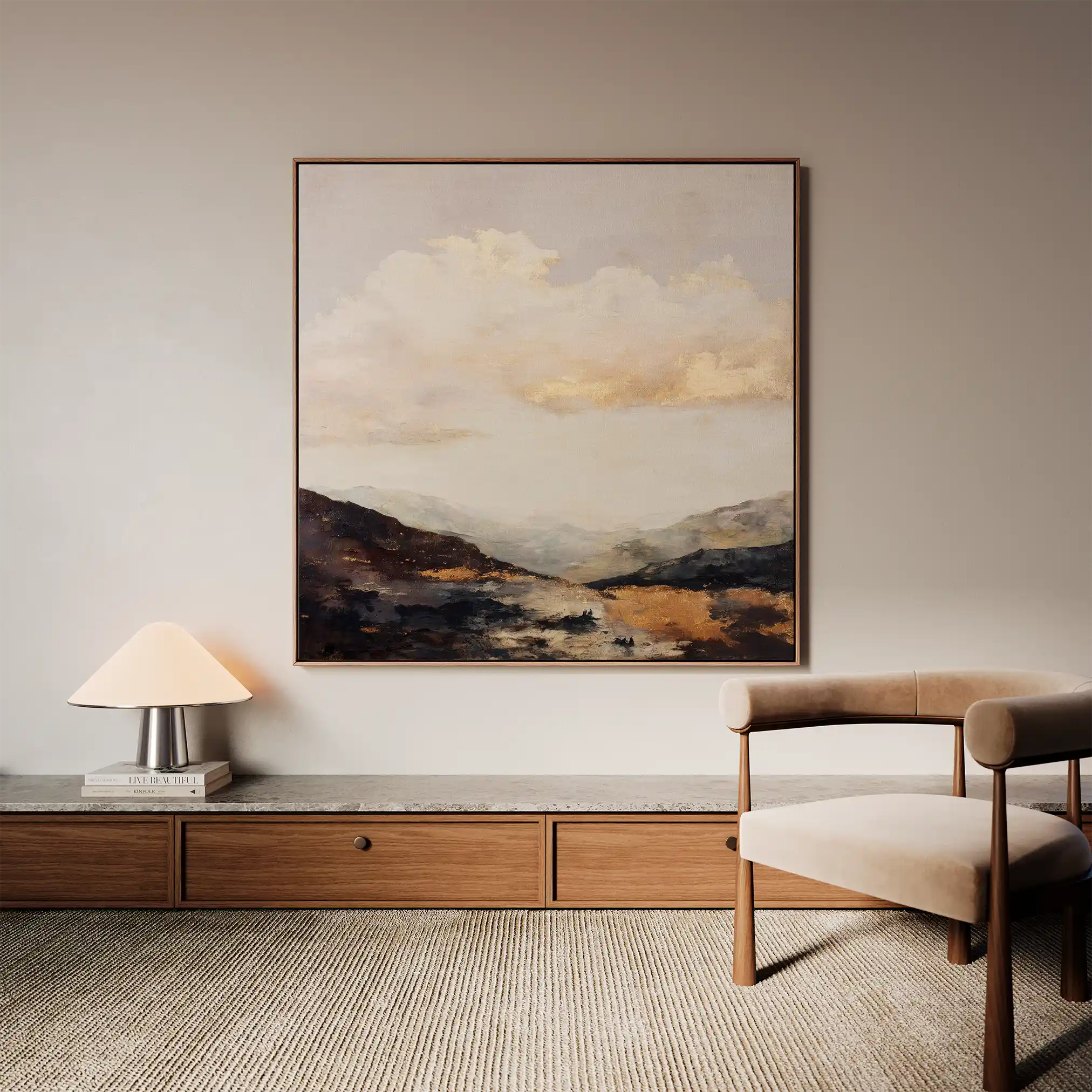 Abstract 875 Canvas Art 60 x 60 cm / Stretched on hidden frame
