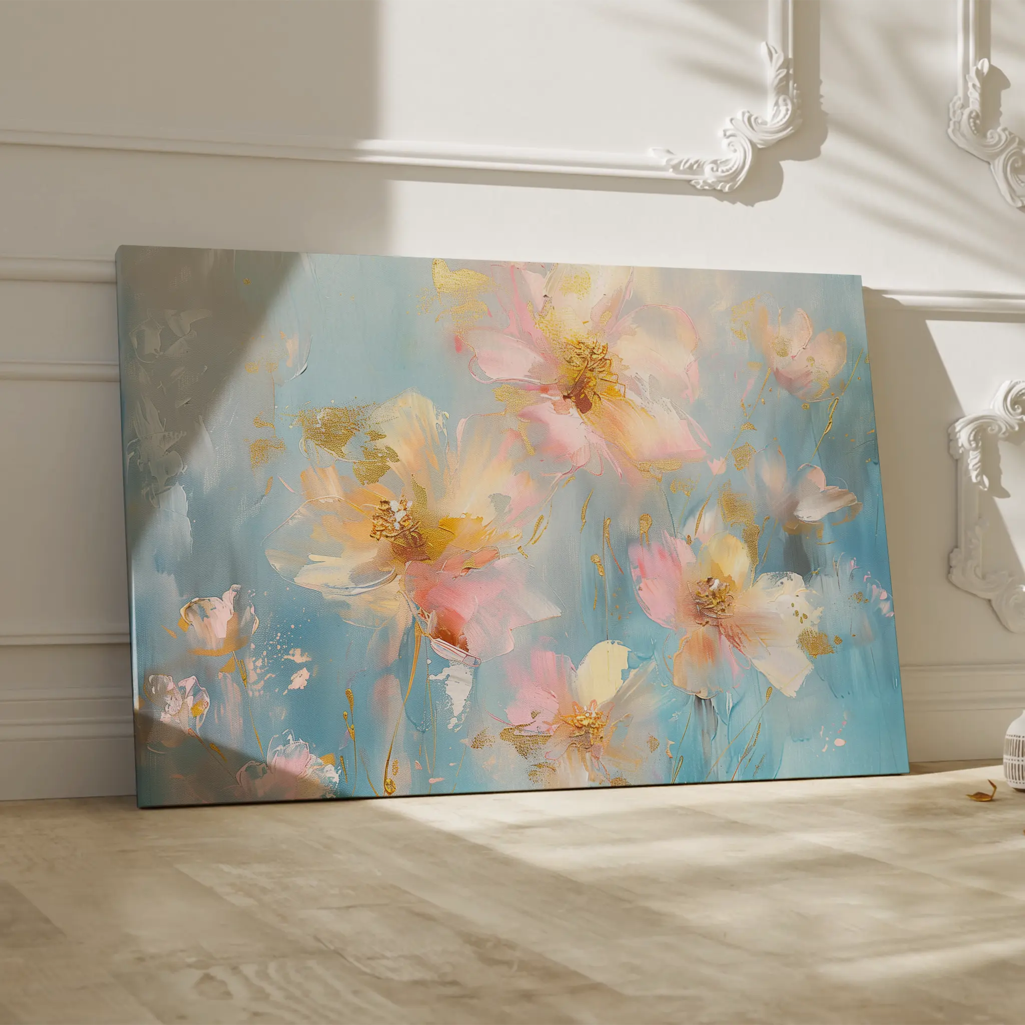 Floral Canvas Wall Art WAD875-F 90 x 60 cm / Stretched on hidden frame