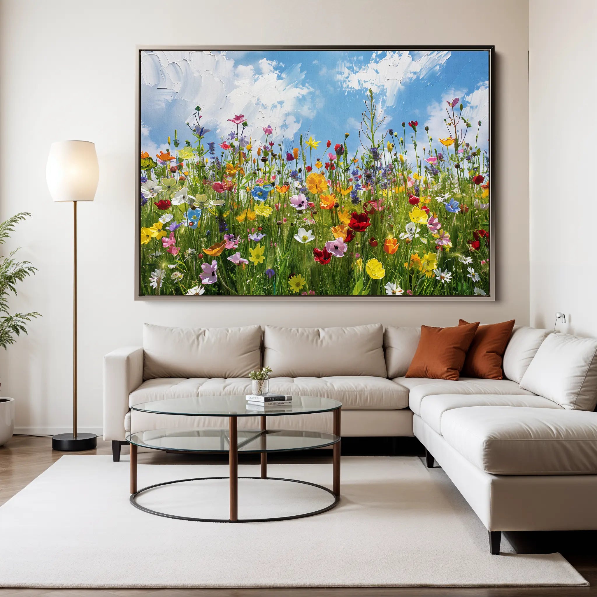 Floral Canvas Wall Art WAD876-F 90 x 60 cm / Stretched on hidden frame