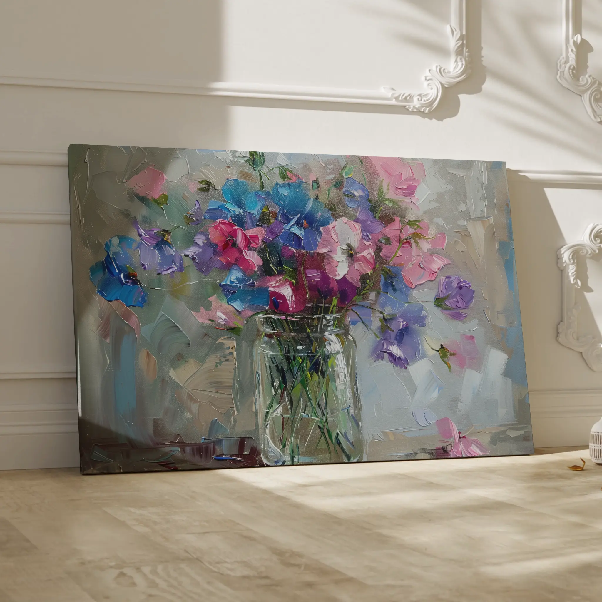 Floral Canvas Wall Art WAD877-F 90 x 60 cm / Stretched on hidden frame