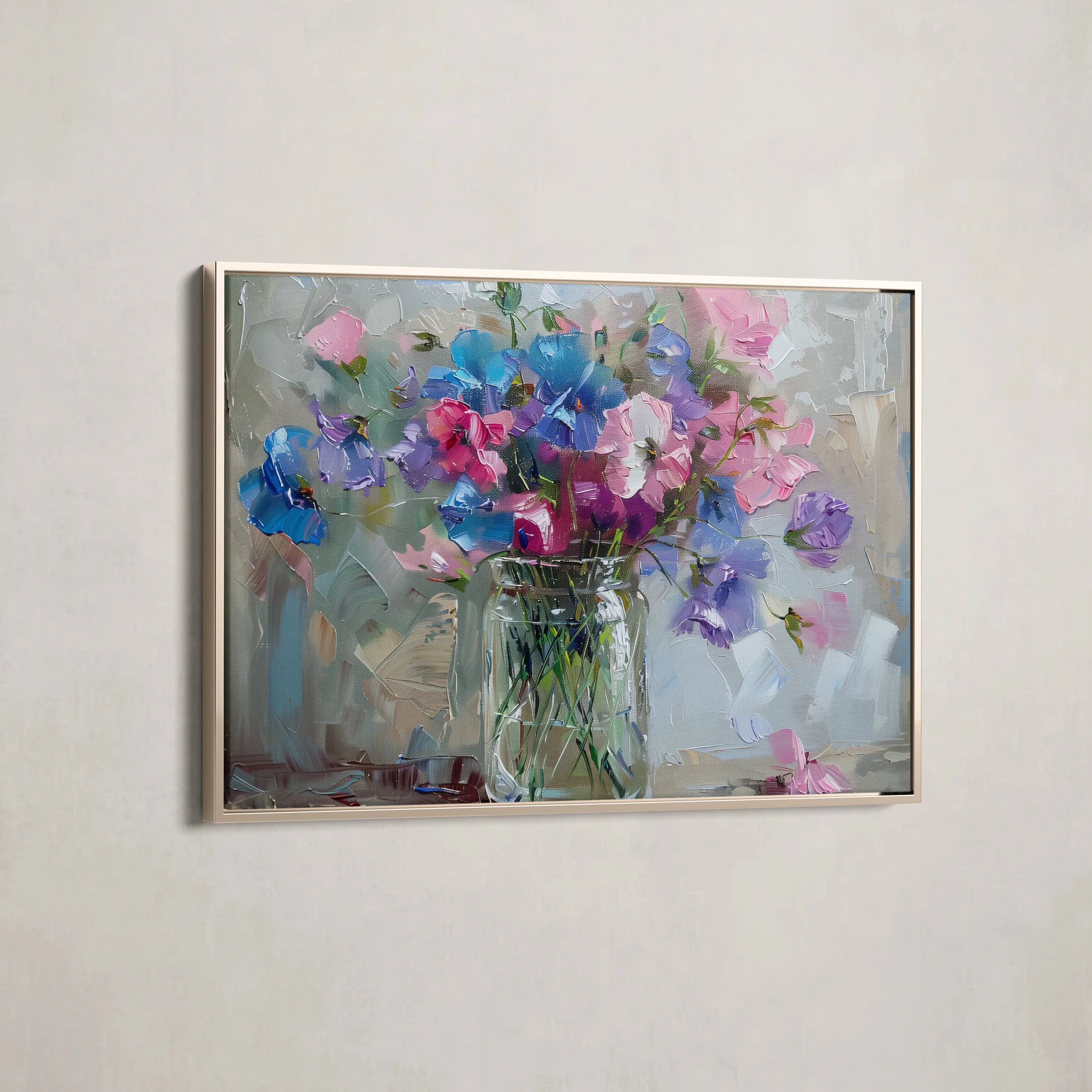 Floral Canvas Wall Art WAD877-F 90 x 60 cm / Stretched on hidden frame