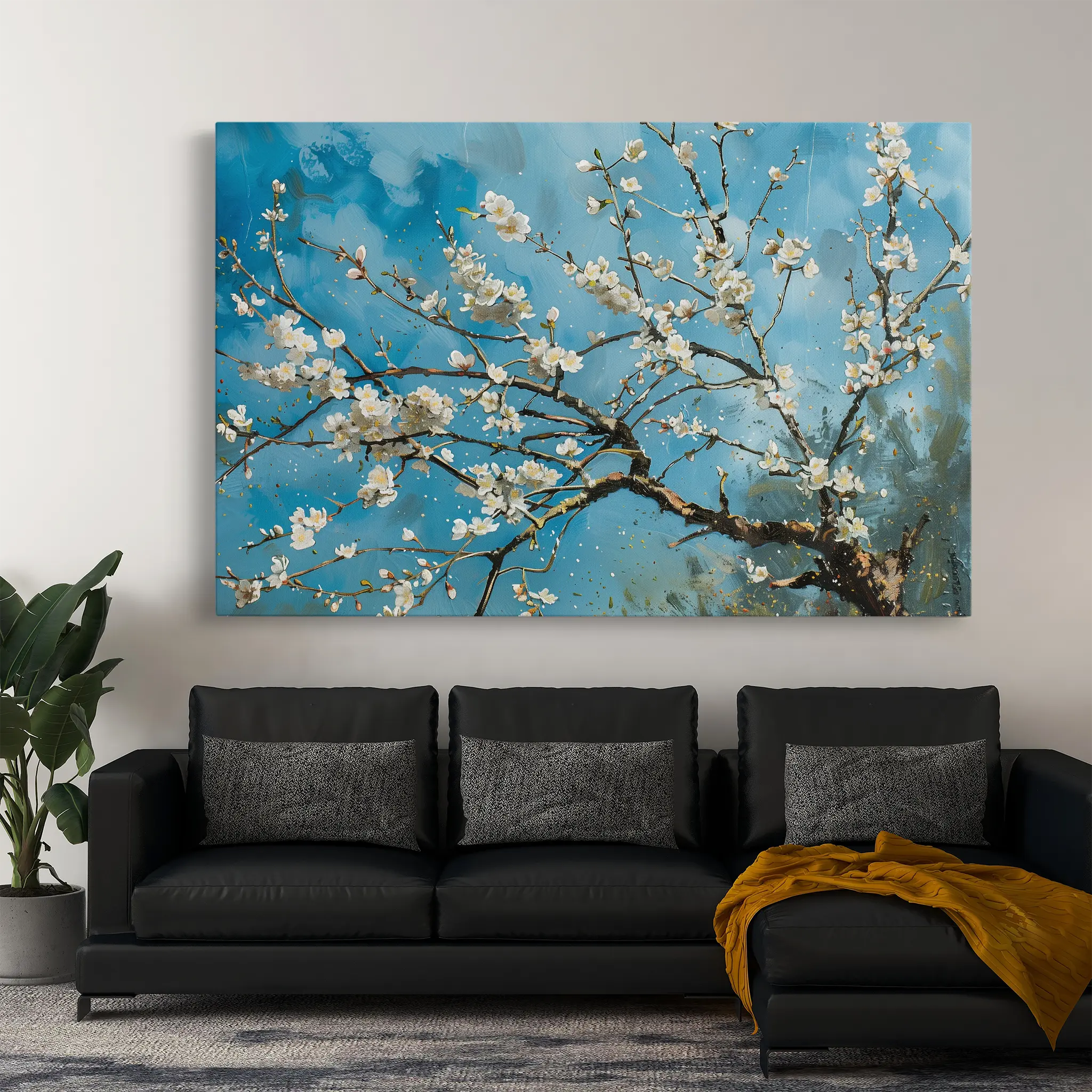 Floral Canvas Wall Art WAD878-F 90 x 60 cm / Stretched on hidden frame