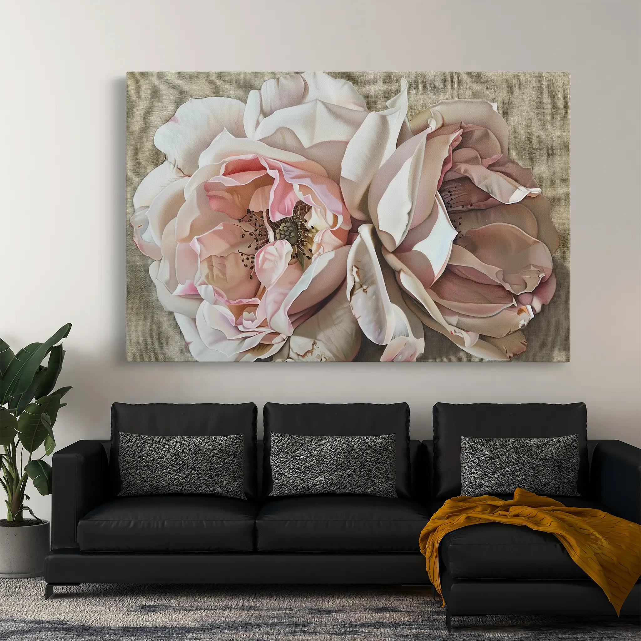 Floral Canvas Wall Art WAD879-F 90 x 60 cm / Stretched on hidden frame