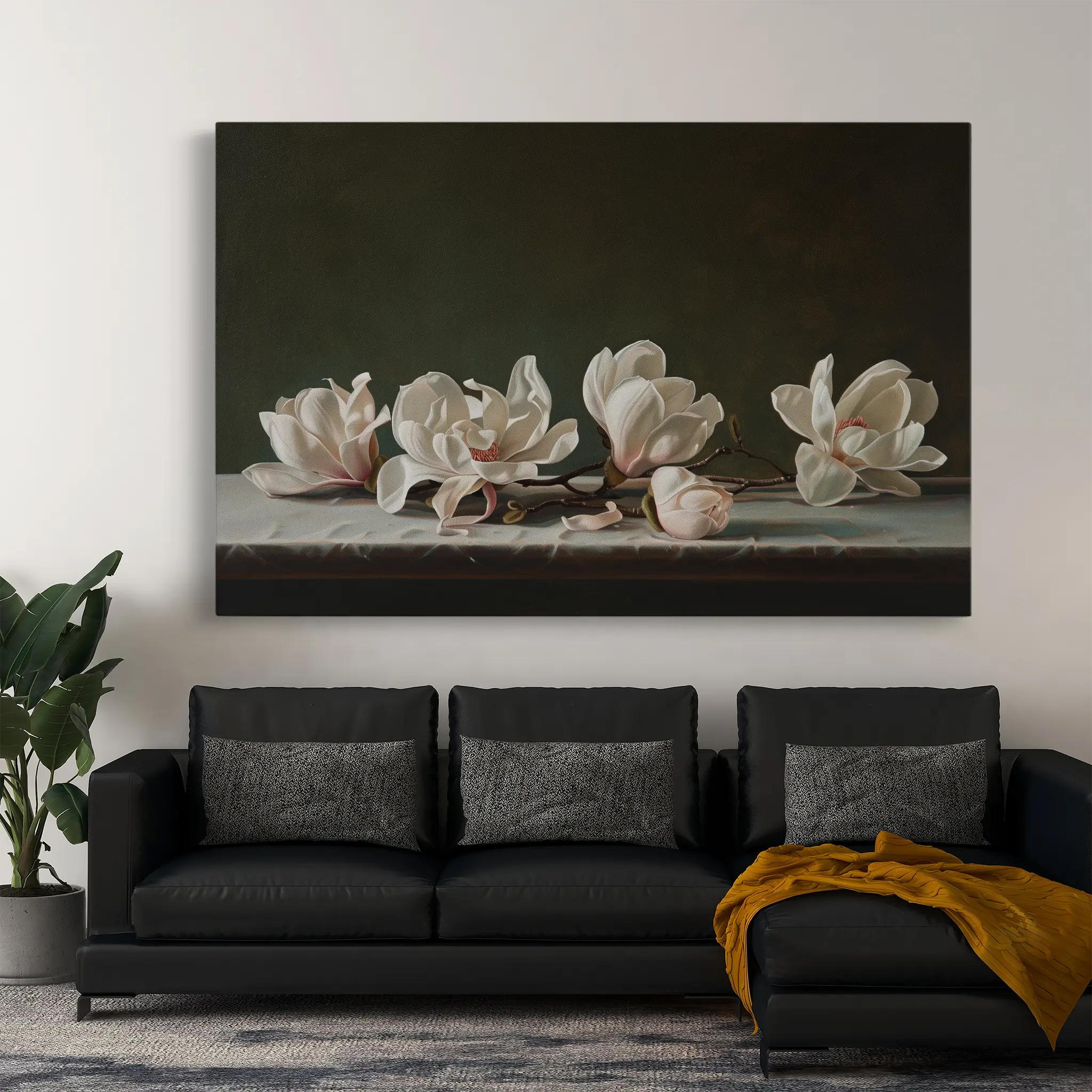 Floral Canvas Wall Art WAD880-F 90 x 60 cm / Stretched on hidden frame