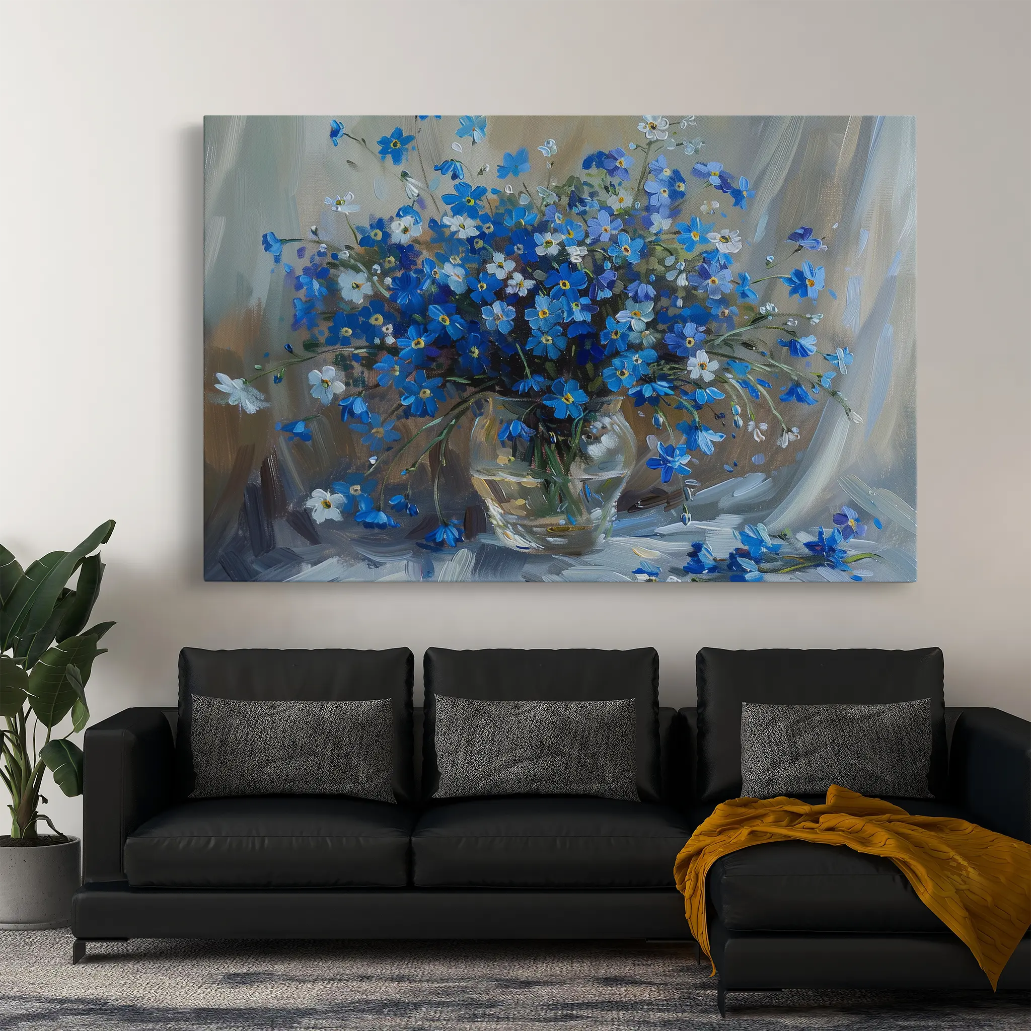 Floral Canvas Wall Art WAD881-F 90 x 60 cm / Stretched on hidden frame