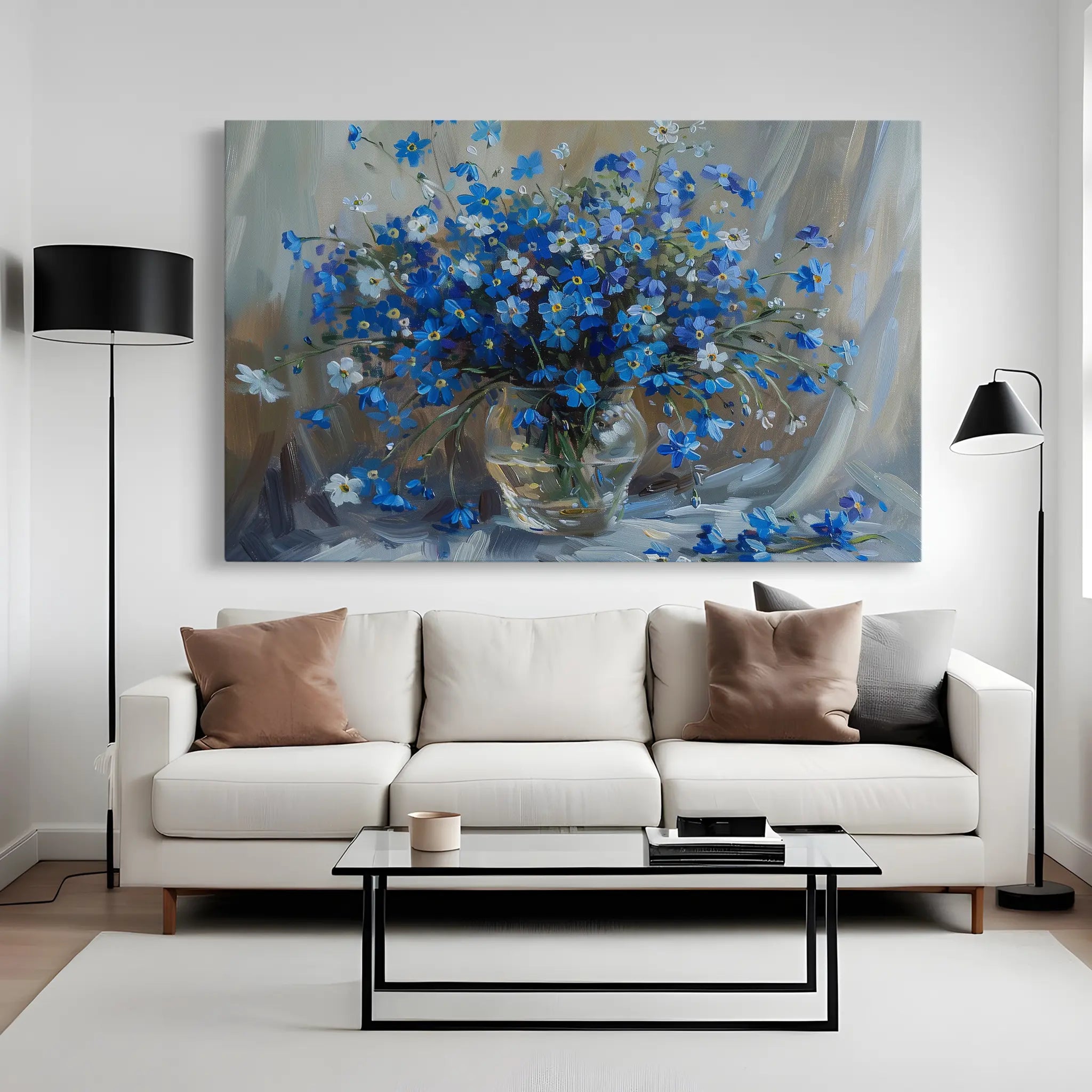 Floral Canvas Wall Art WAD881-F 90 x 60 cm / Stretched on hidden frame