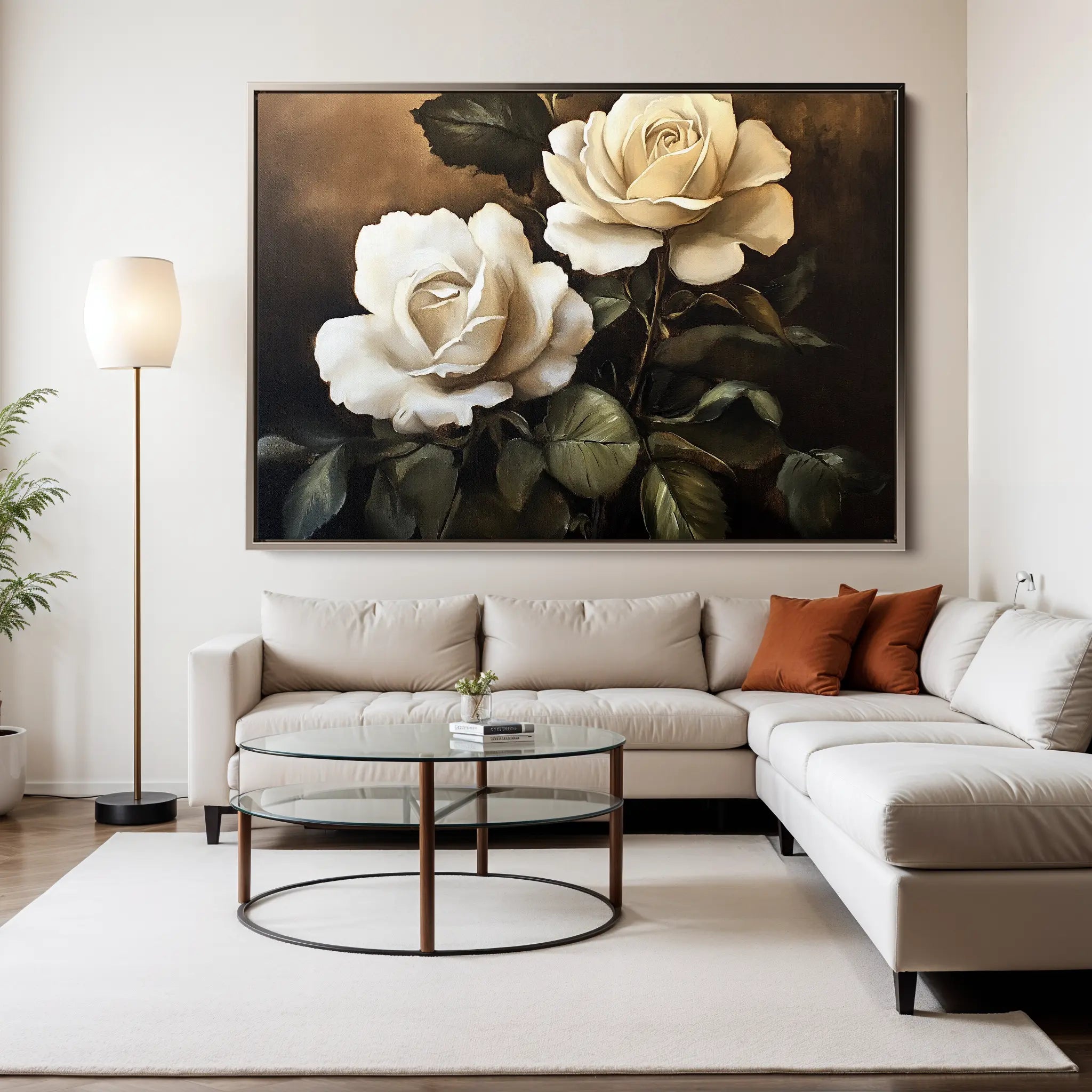 Floral Canvas Wall Art WAD882-F 90 x 60 cm / Stretched on hidden frame