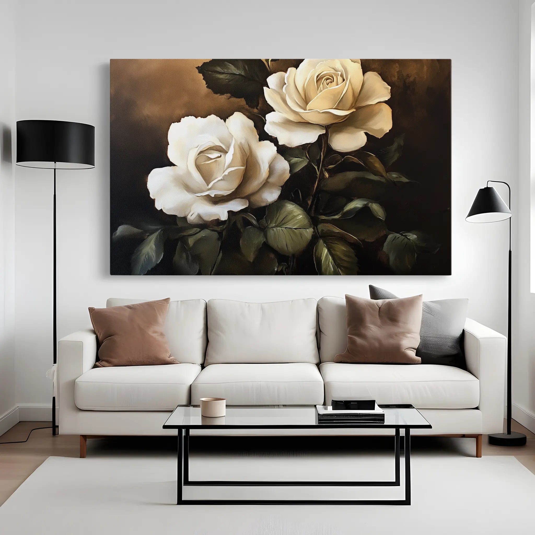 Floral Canvas Wall Art WAD882-F 90 x 60 cm / Stretched on hidden frame