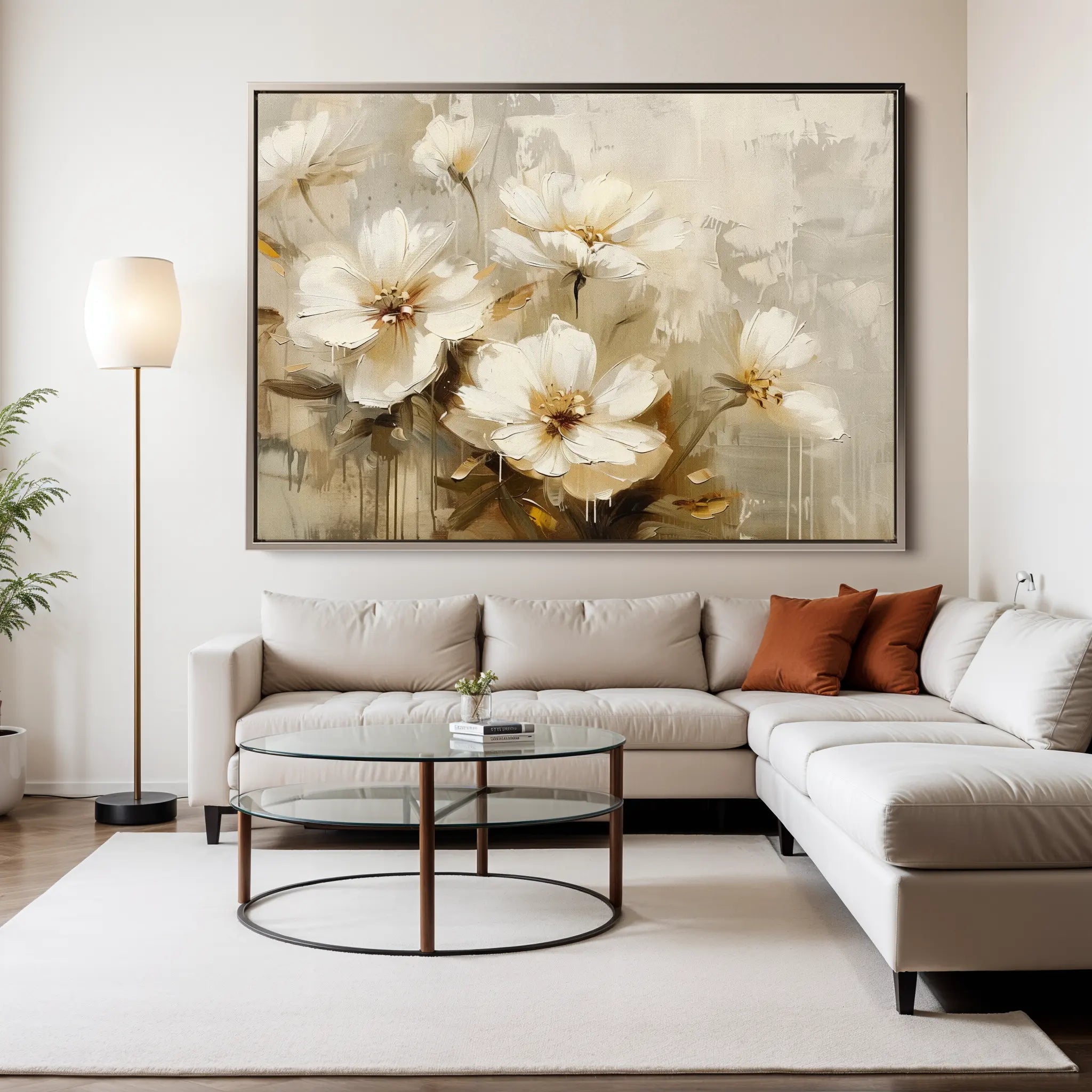 Floral Canvas Wall Art WAD883-F 90 x 60 cm / Stretched on hidden frame