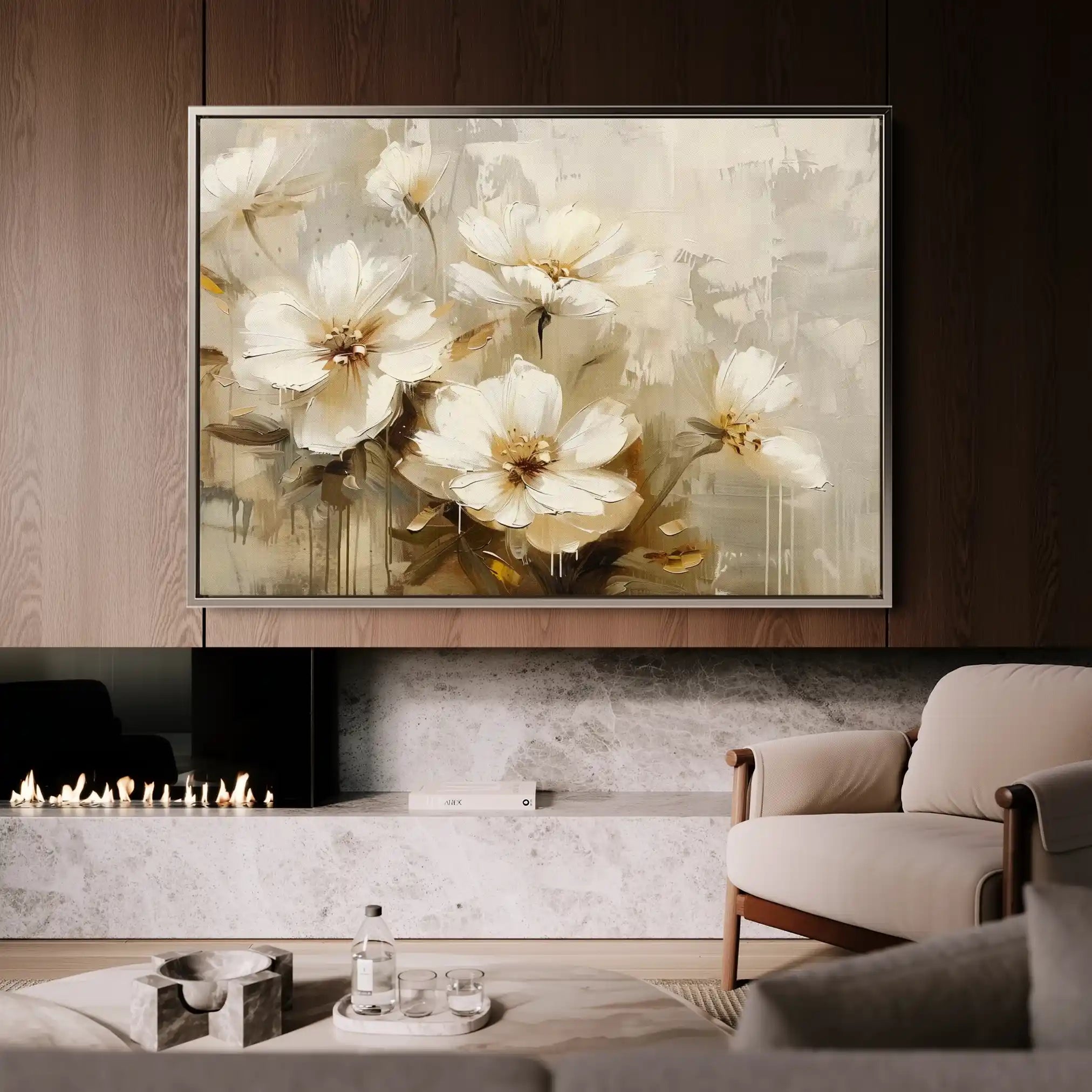 Floral Canvas Wall Art WAD883-F 90 x 60 cm / Stretched on hidden frame