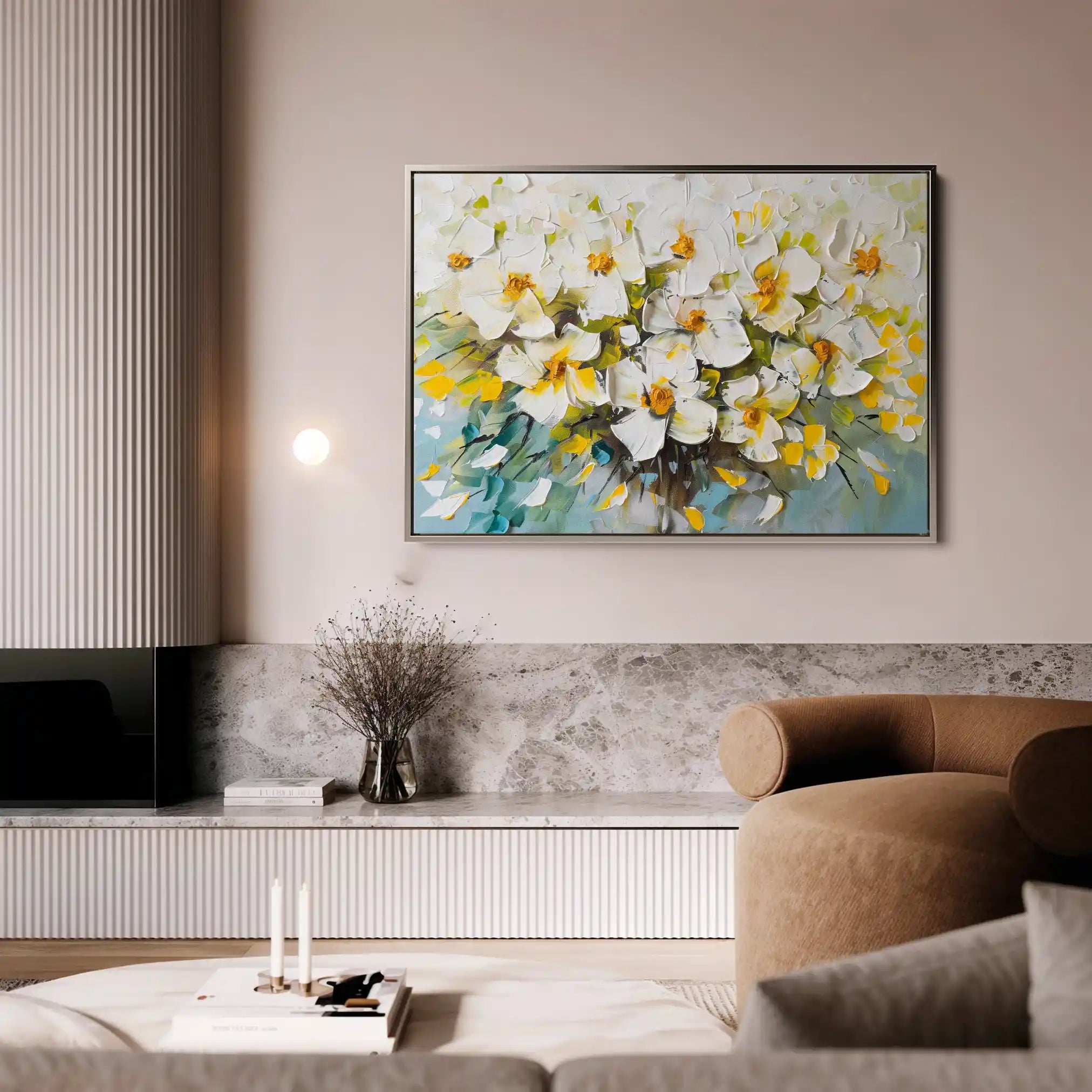 Floral Canvas Wall Art WAD885-F 90 x 60 cm / Stretched on hidden frame