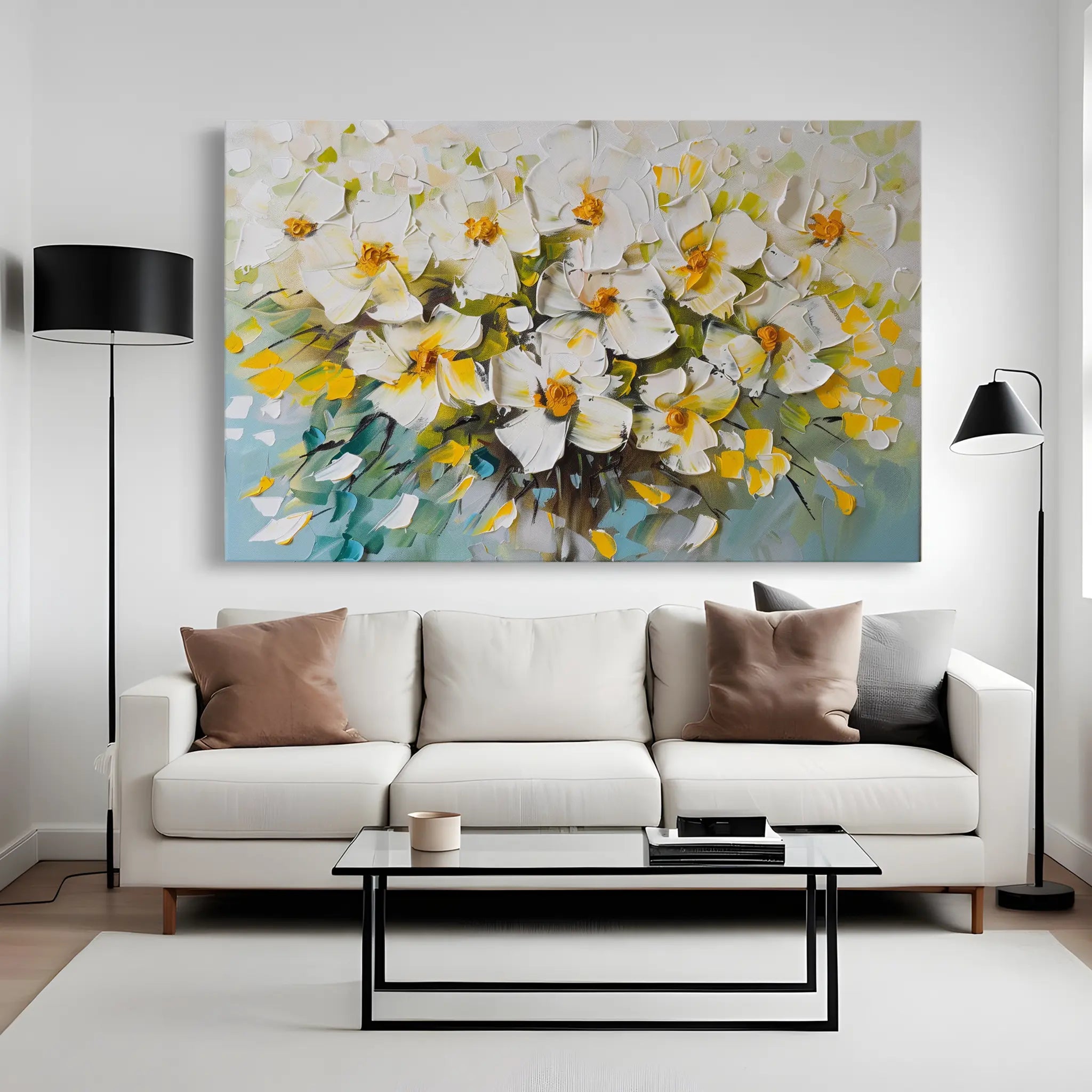 Floral Canvas Wall Art WAD885-F 90 x 60 cm / Stretched on hidden frame