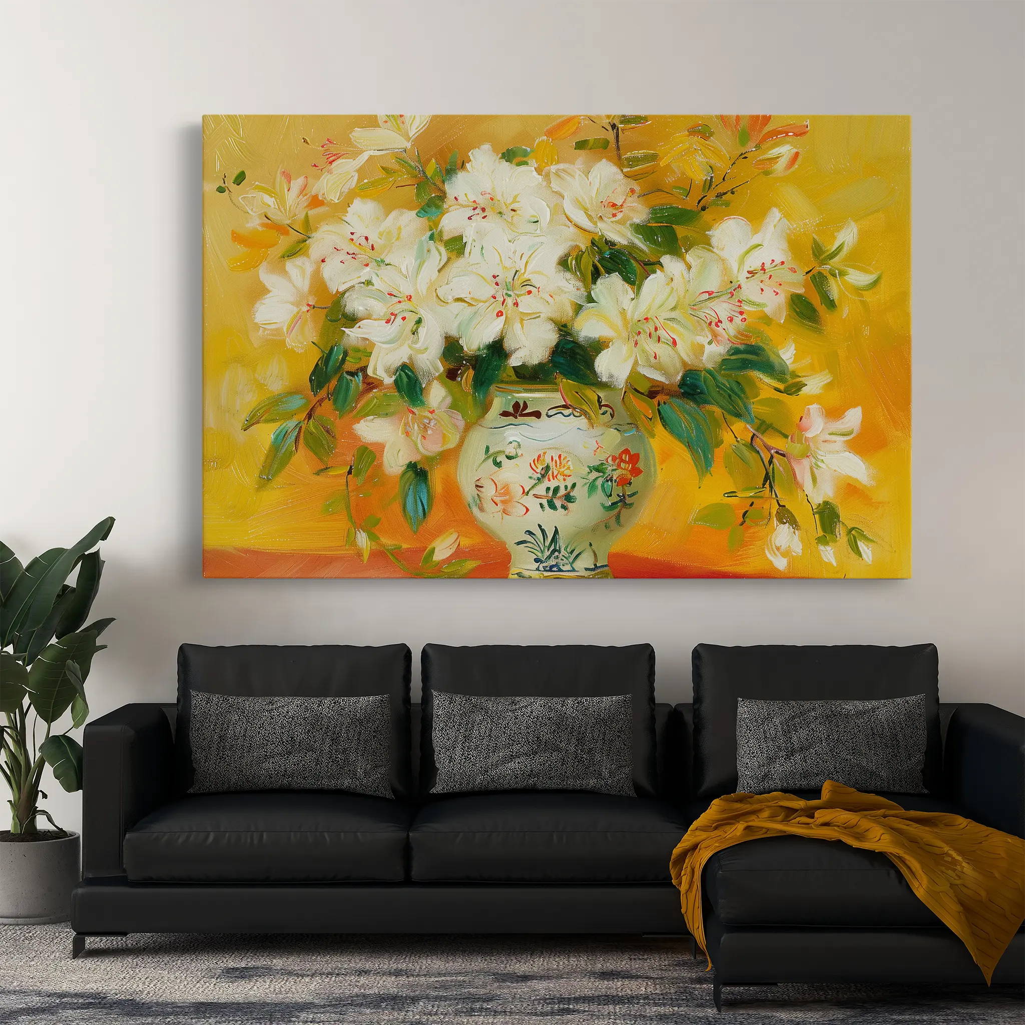 Floral Canvas Wall Art WAD886-F 90 x 60 cm / Stretched on hidden frame