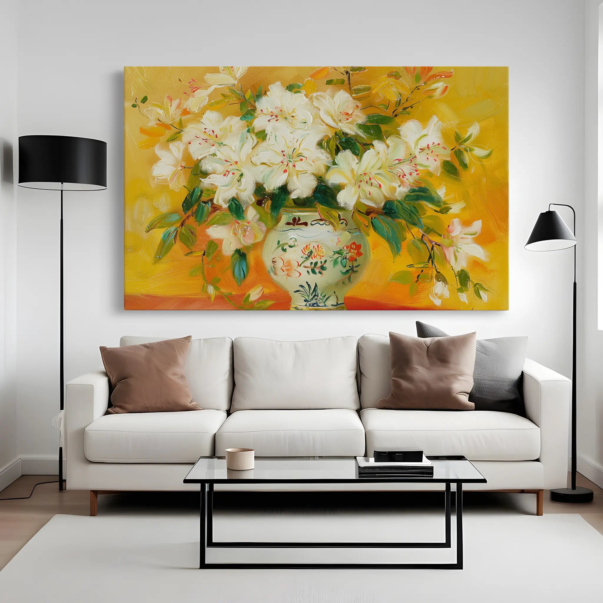 Floral Canvas Wall Art WAD886-F 90 x 60 cm / Stretched on hidden frame