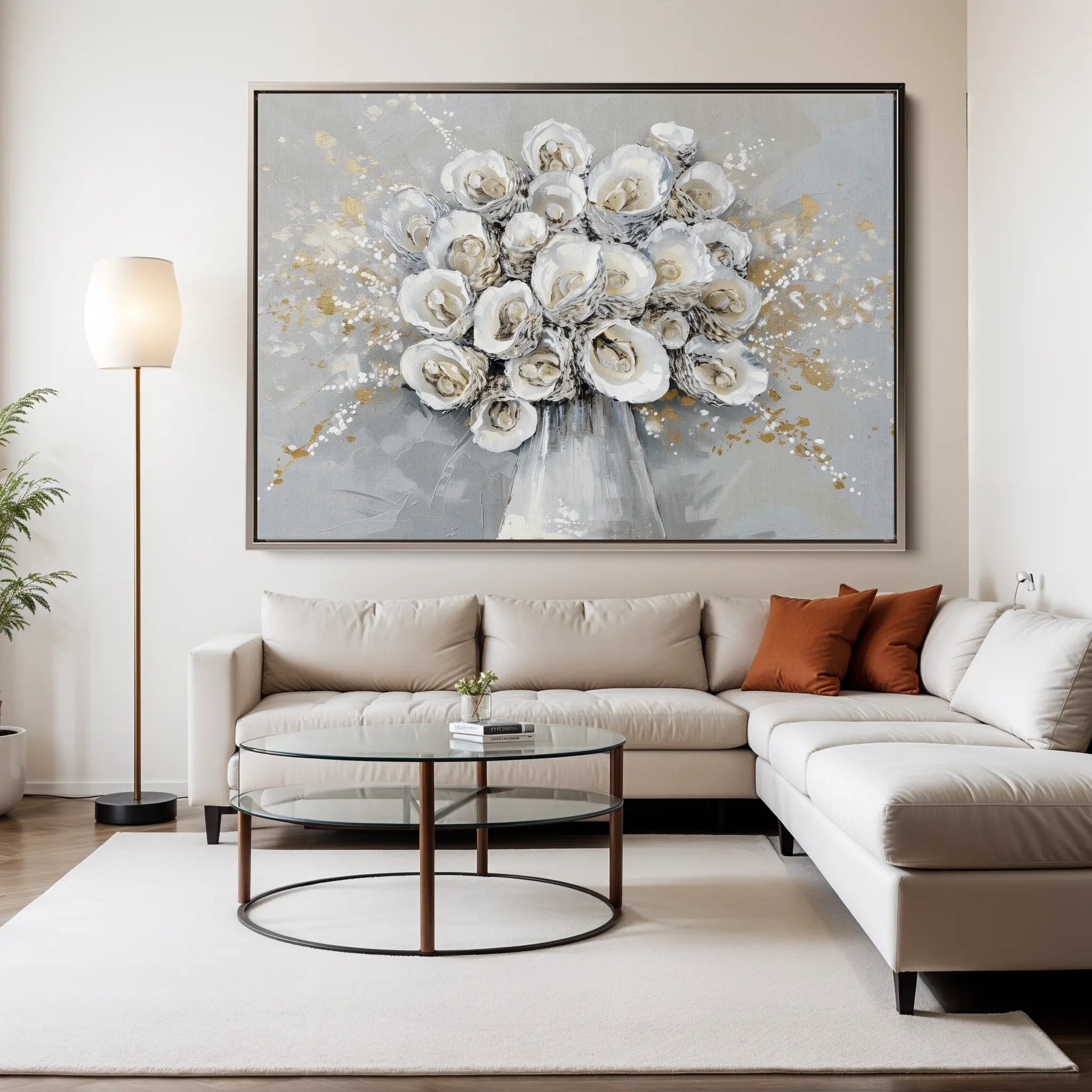 Floral Canvas Wall Art WAD887-F 90 x 60 cm / Stretched on hidden frame