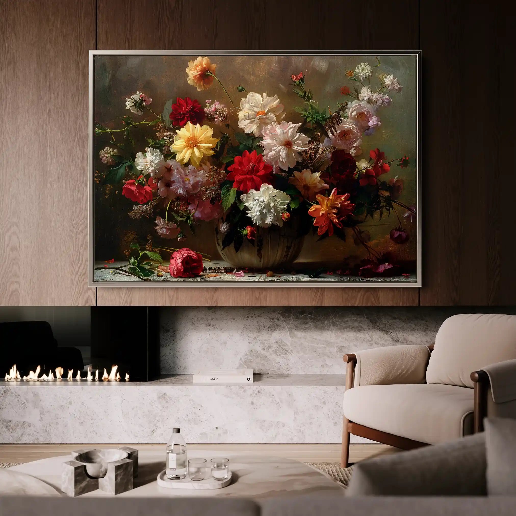 Floral Canvas Wall Art WAD888-F 90 x 60 cm / Stretched on hidden frame