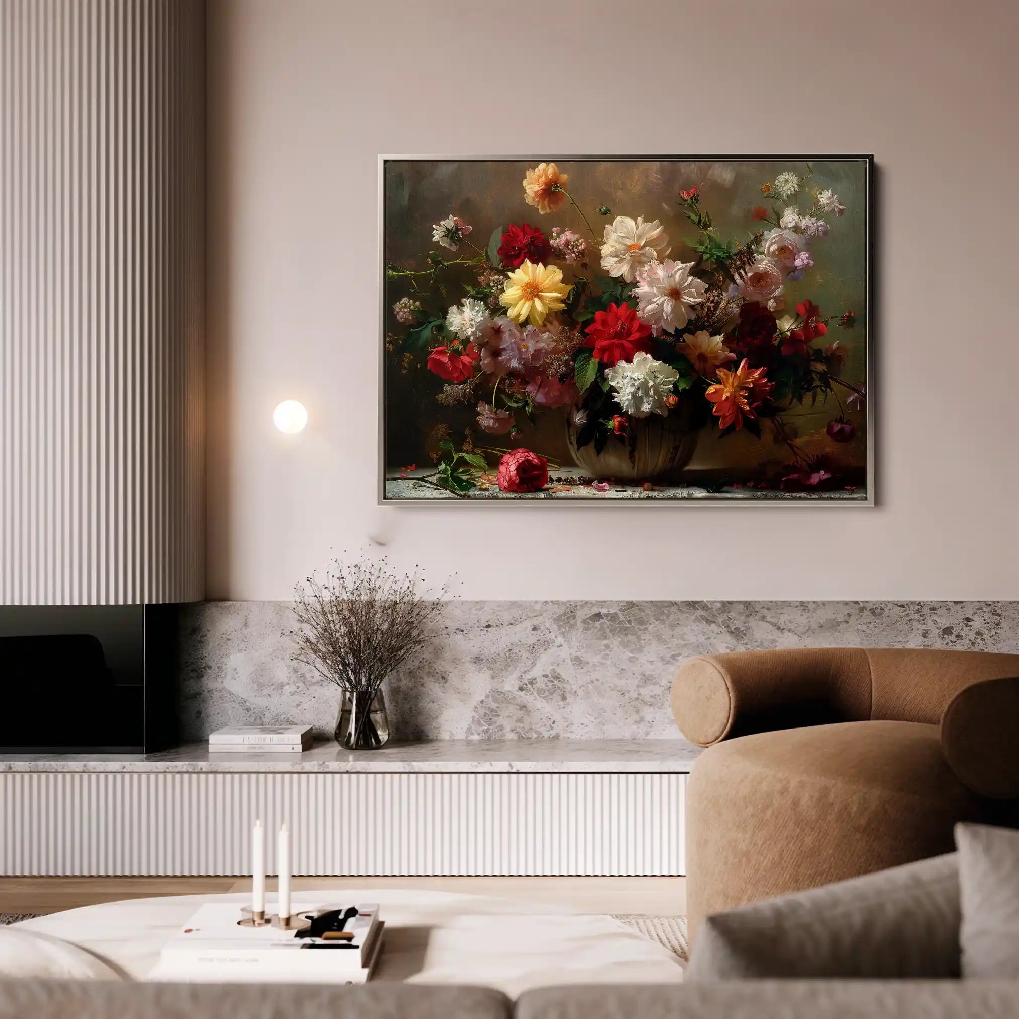 Floral Canvas Wall Art WAD888-F 90 x 60 cm / Stretched on hidden frame