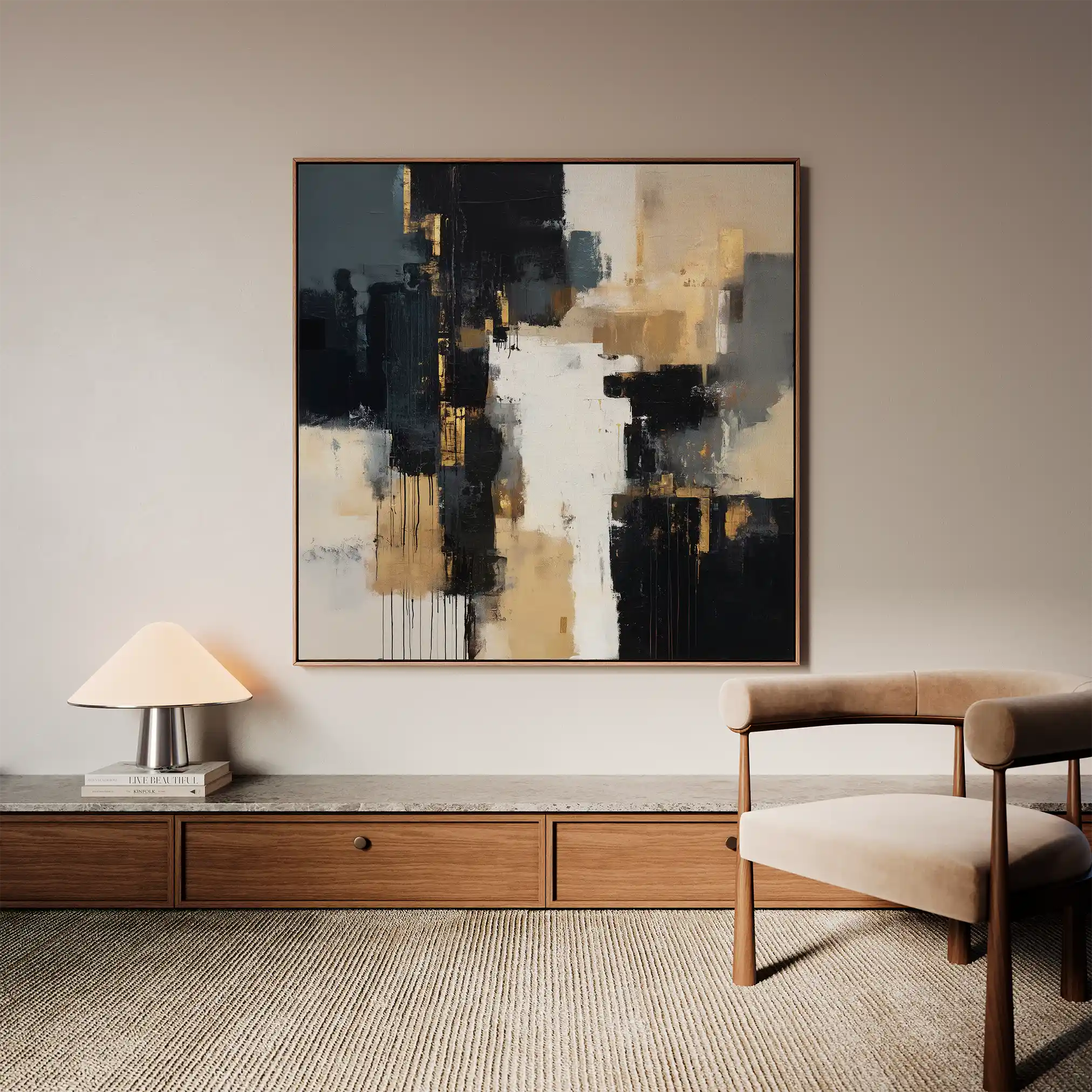 Abstract 890 Canvas Art 60 x 60 cm / Stretched on hidden frame