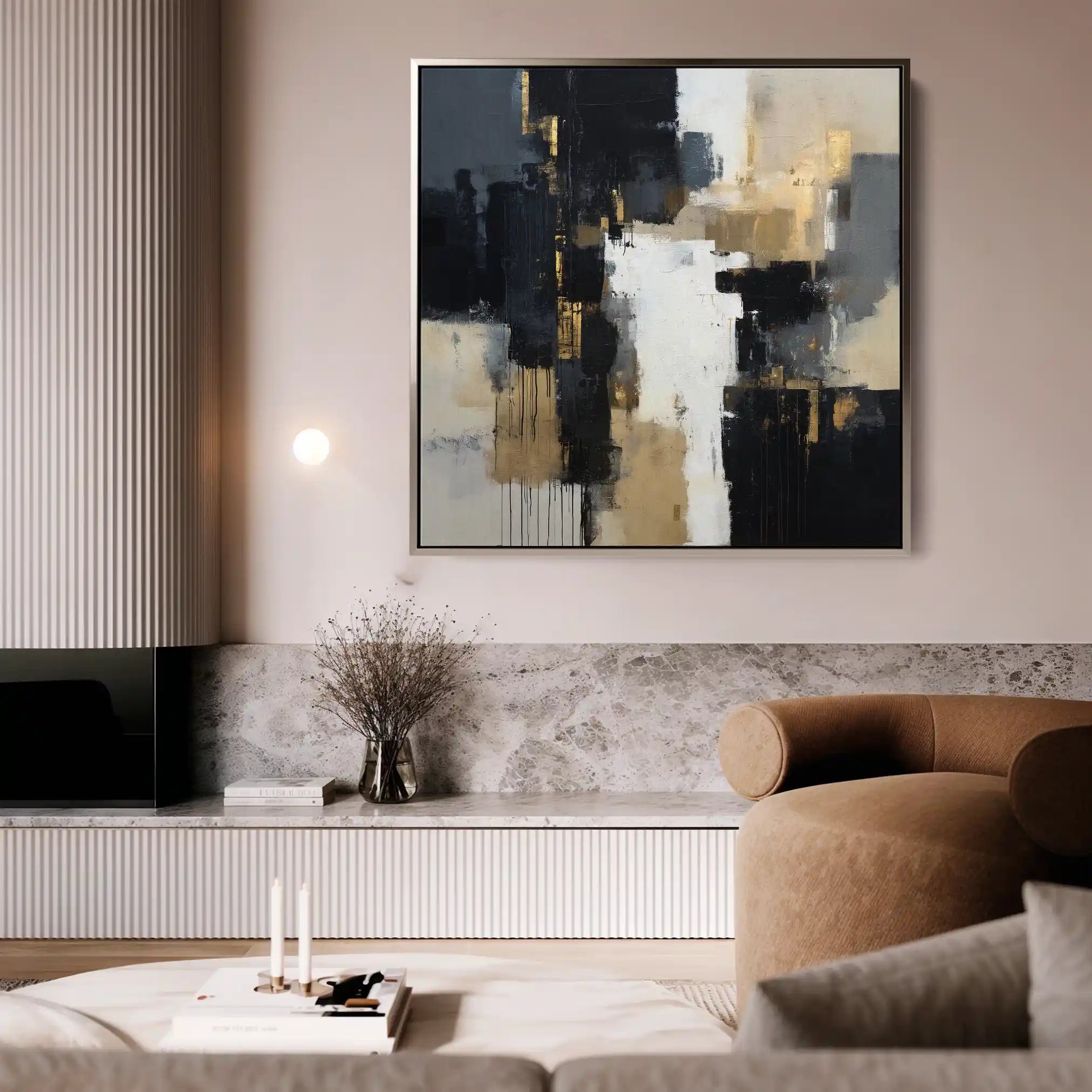 Abstract 890 Canvas Art 60 x 60 cm / Stretched on hidden frame