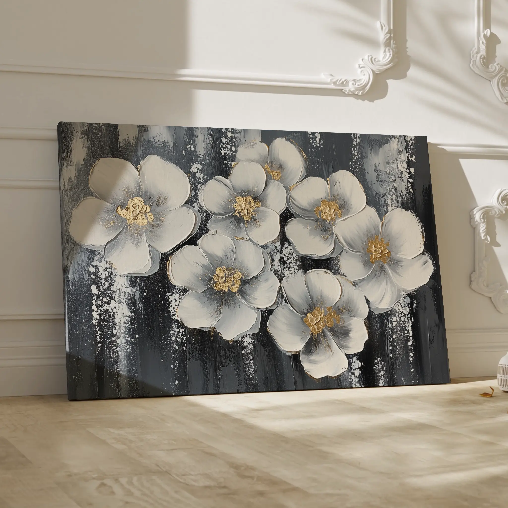 Floral Canvas Wall Art WAD890-F 90 x 60 cm / Stretched on hidden frame