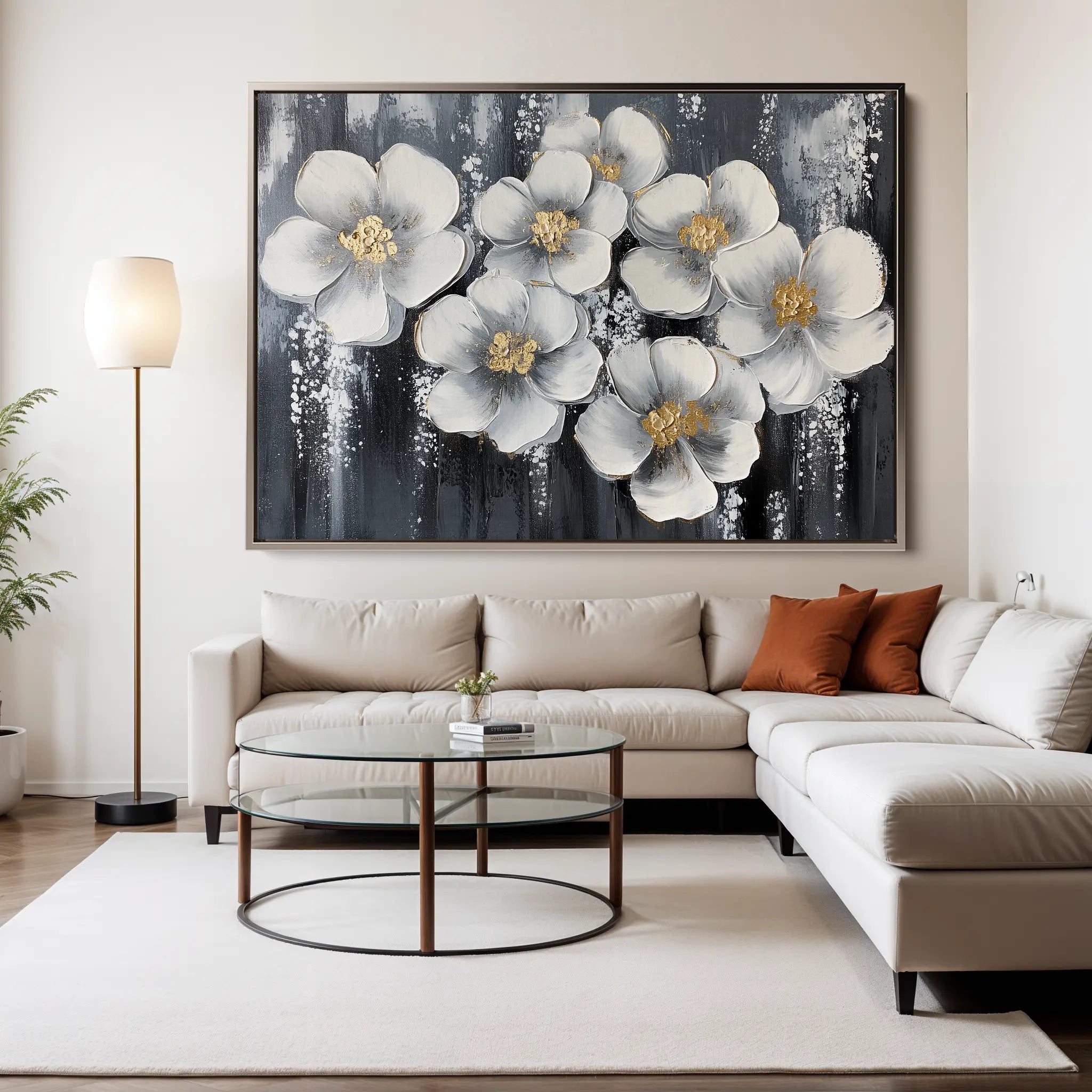 Floral Canvas Wall Art WAD890-F 90 x 60 cm / Stretched on hidden frame