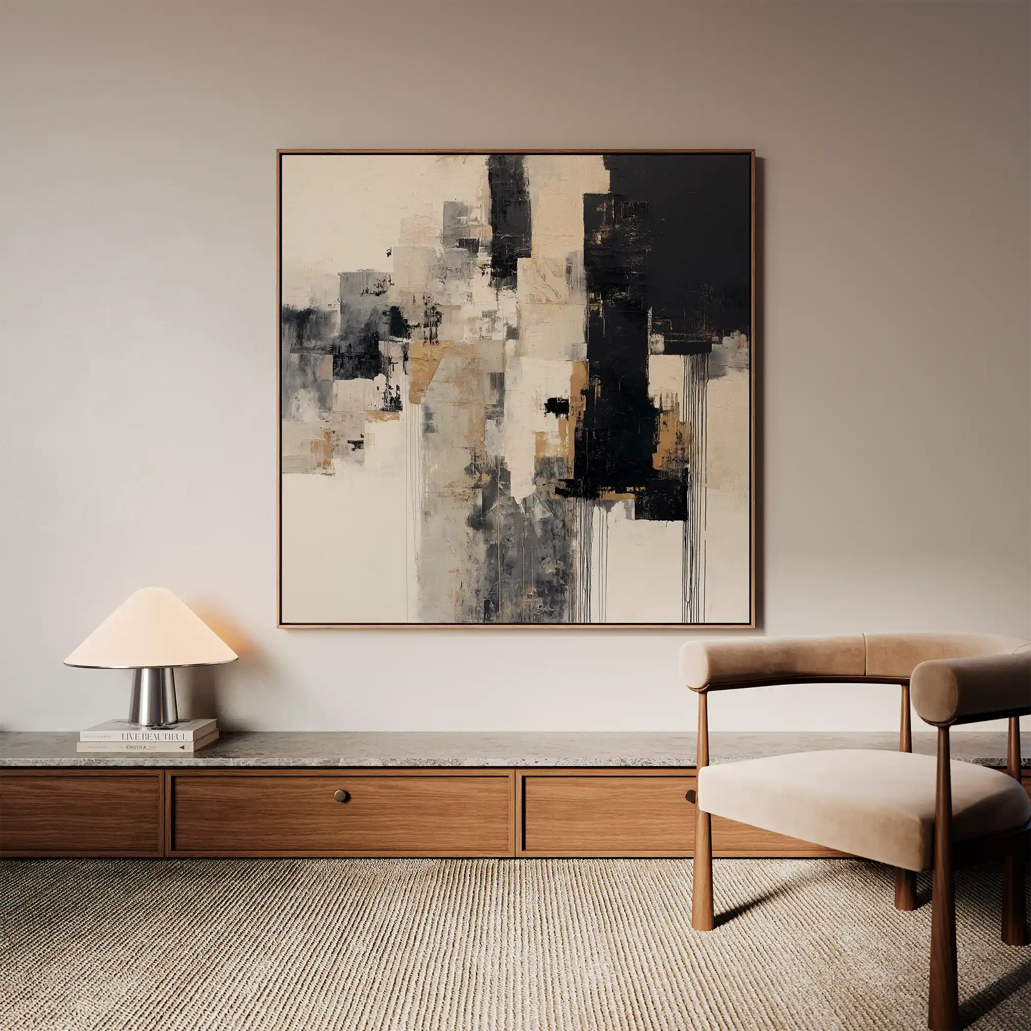 Abstract 891 Canvas Art 60 x 60 cm / Stretched on hidden frame