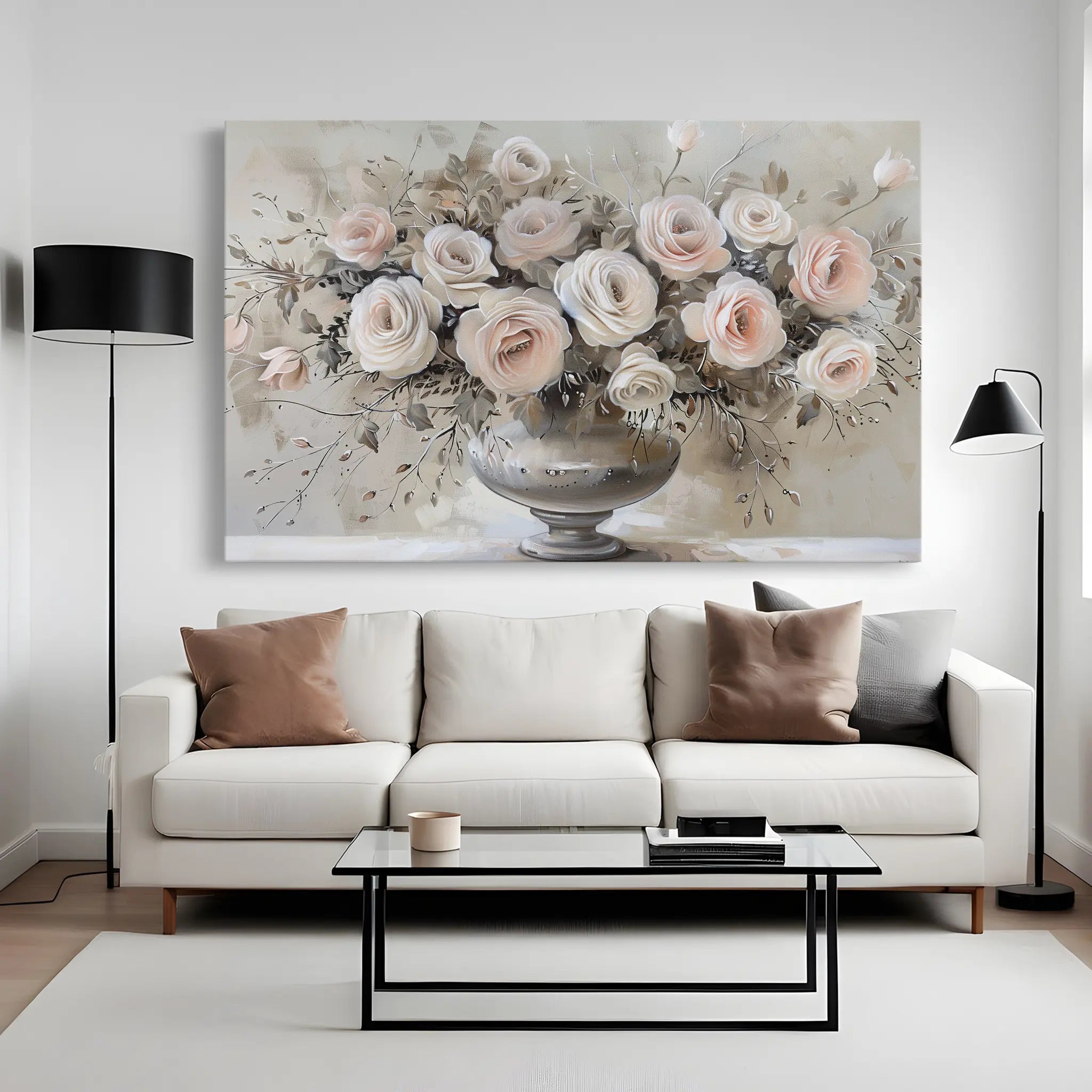 Floral Canvas Wall Art WAD891-F 90 x 60 cm / Stretched on hidden frame