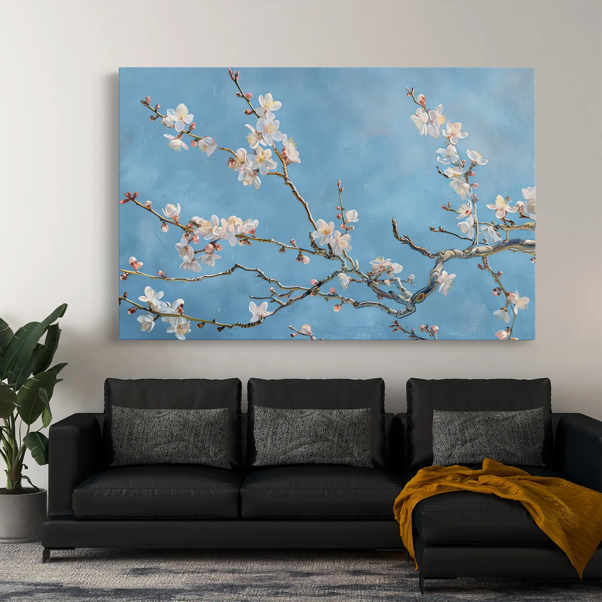 Floral Canvas Wall Art WAD892-F 90 x 60 cm / Stretched on hidden frame