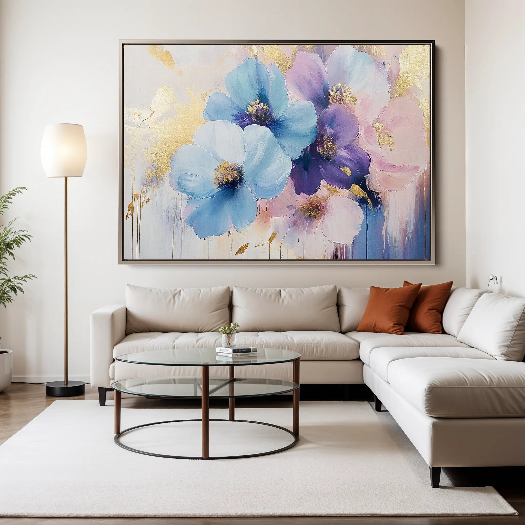 Floral Canvas Wall Art WAD894-F 90 x 60 cm / Stretched on hidden frame