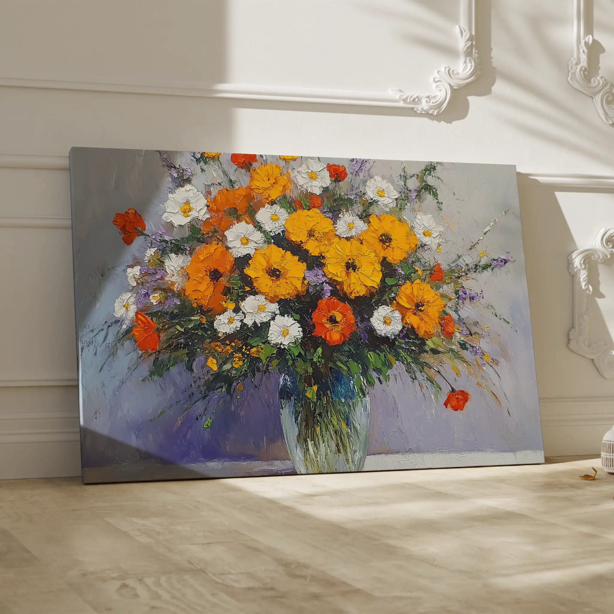 Floral Canvas Wall Art WAD895-F 90 x 60 cm / Stretched on hidden frame