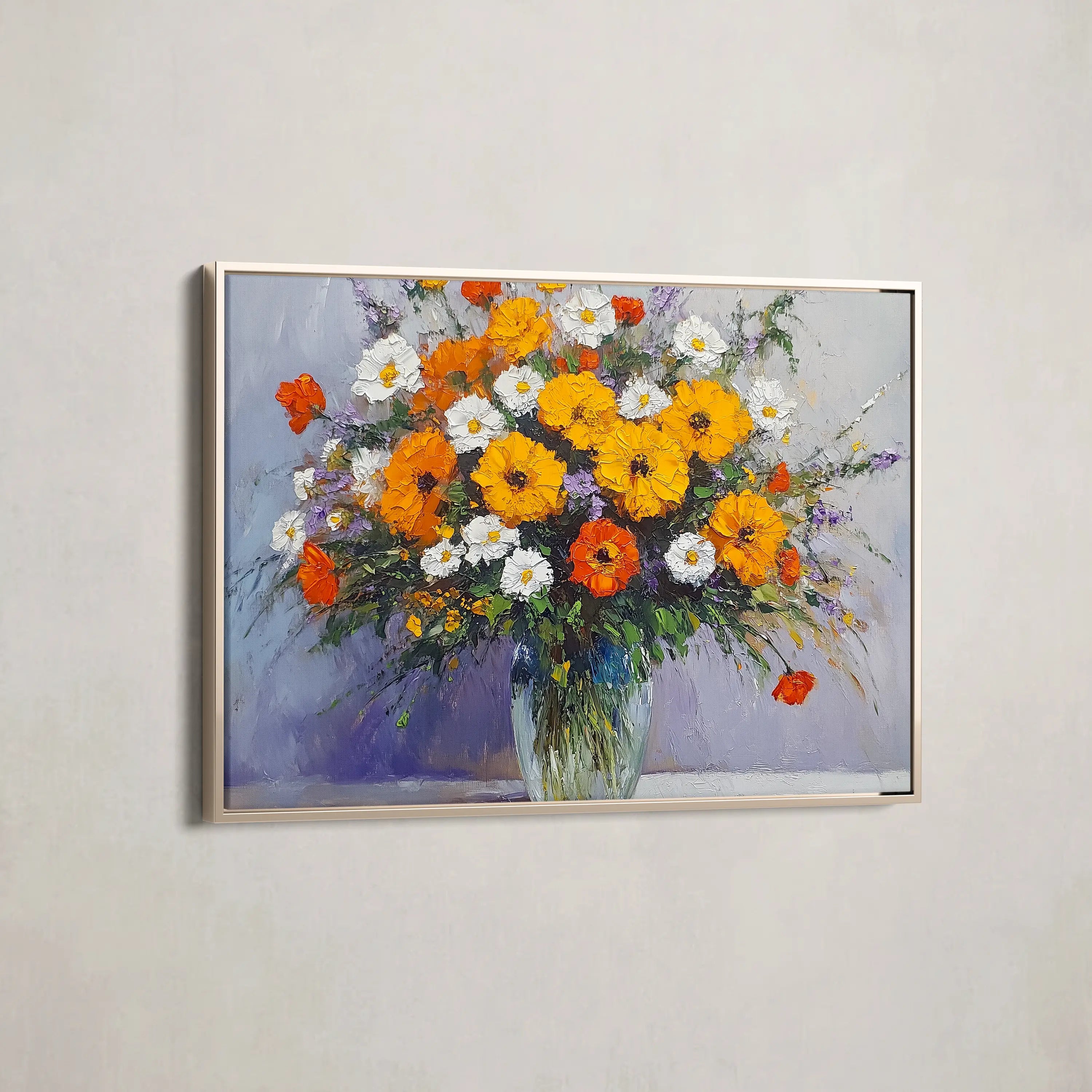 Floral Canvas Wall Art WAD895-F 90 x 60 cm / Stretched on hidden frame