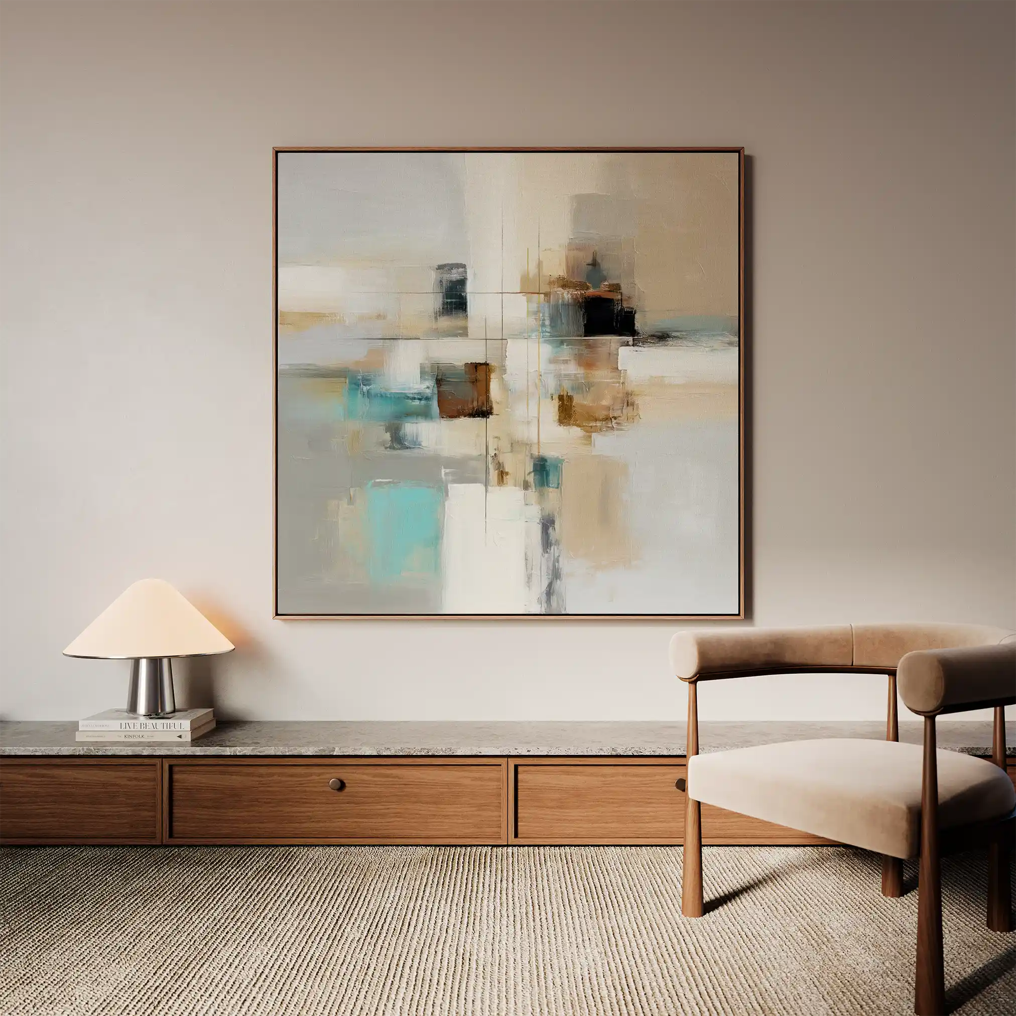 Abstract 897 Canvas Art 60 x 60 cm / Stretched on hidden frame