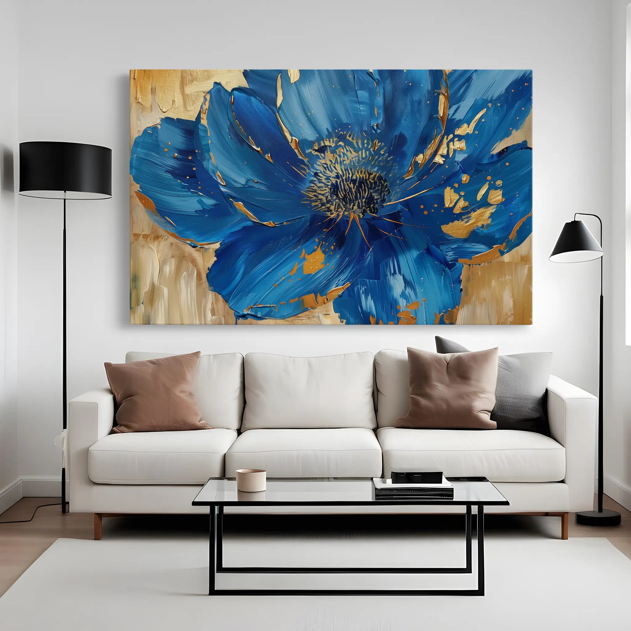 Floral Canvas Wall Art WAD897-F 90 x 60 cm / Stretched on hidden frame