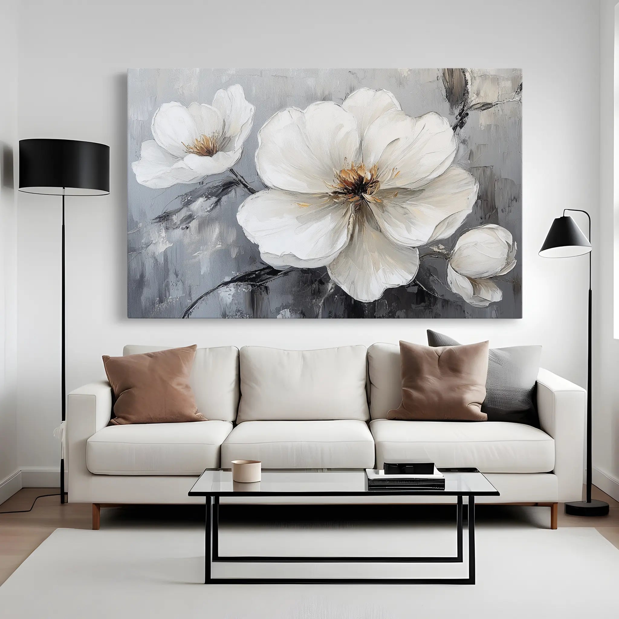 Floral Canvas Wall Art WAD899-F 90 x 60 cm / Stretched on hidden frame