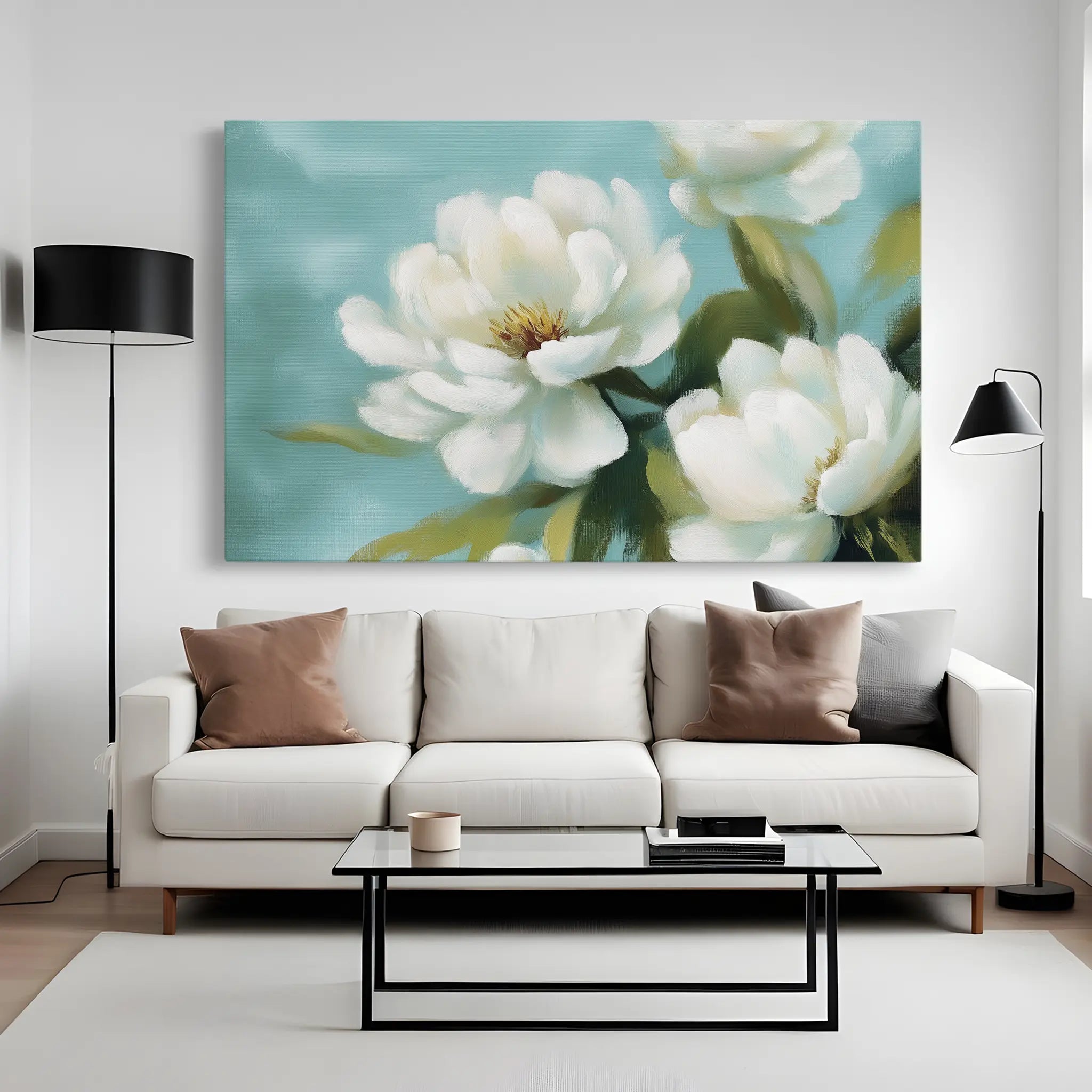 Floral Canvas Wall Art WAD900-F 90 x 60 cm / Stretched on hidden frame