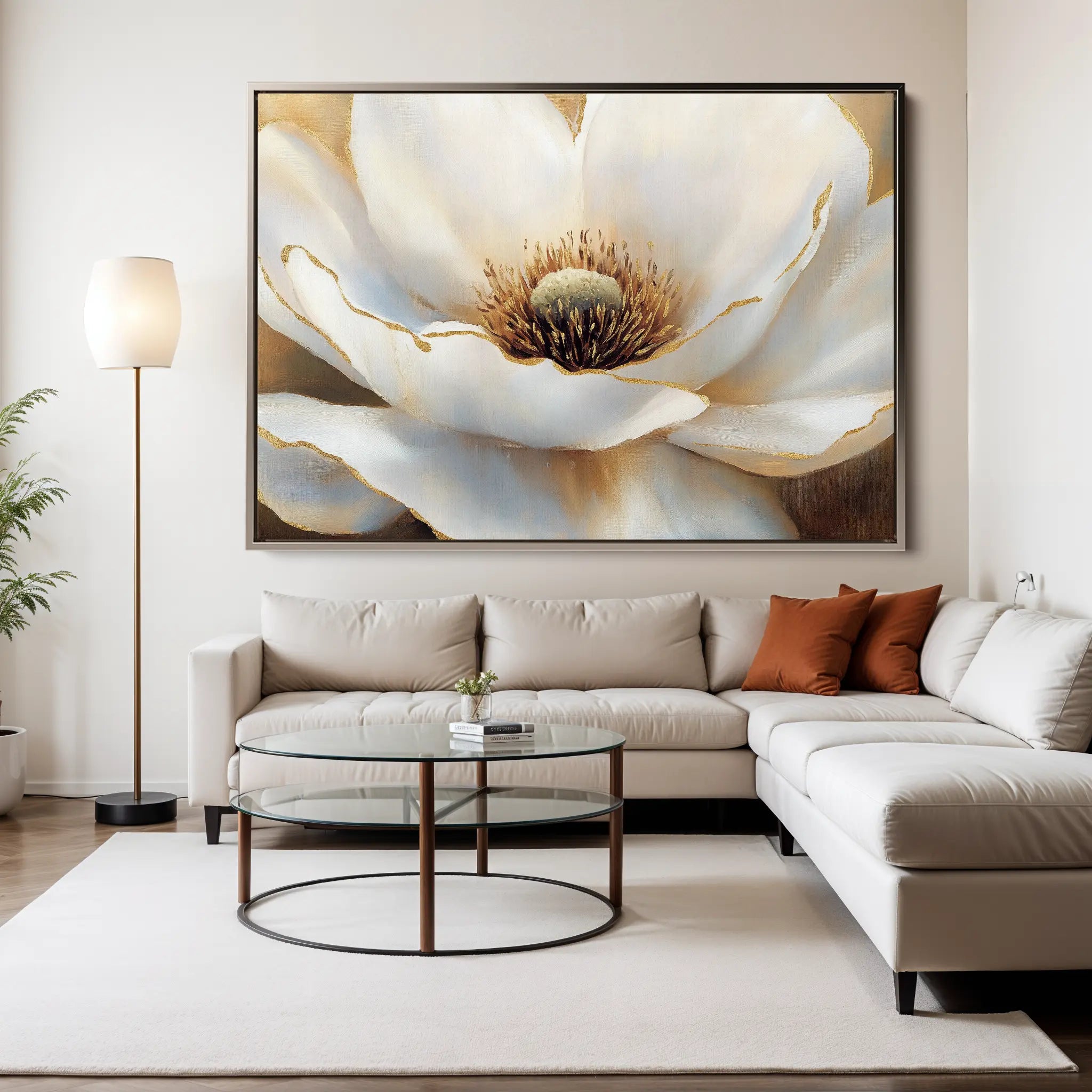 Floral Canvas Wall Art WAD901-F 90 x 60 cm / Stretched on hidden frame