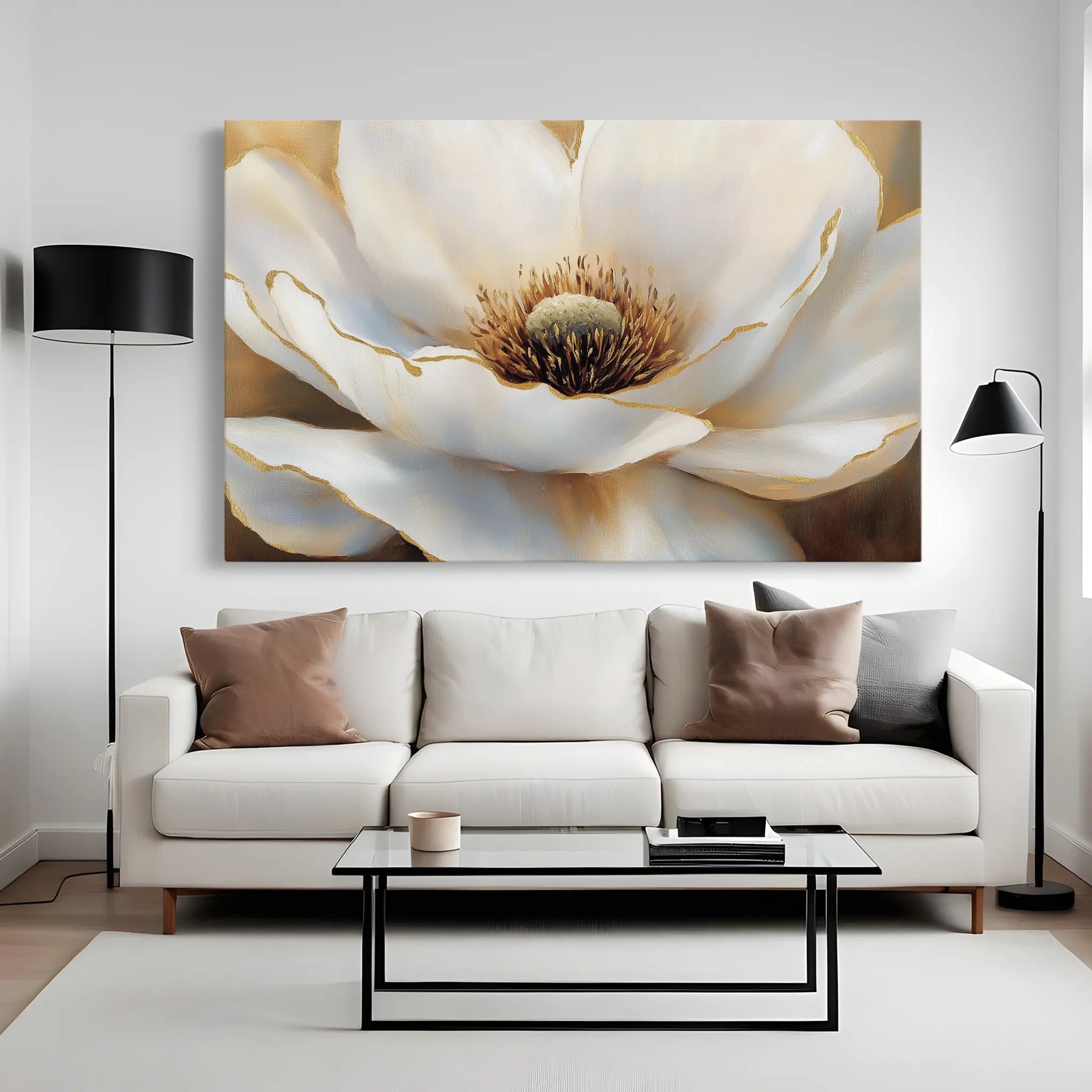 Floral Canvas Wall Art WAD901-F 90 x 60 cm / Stretched on hidden frame